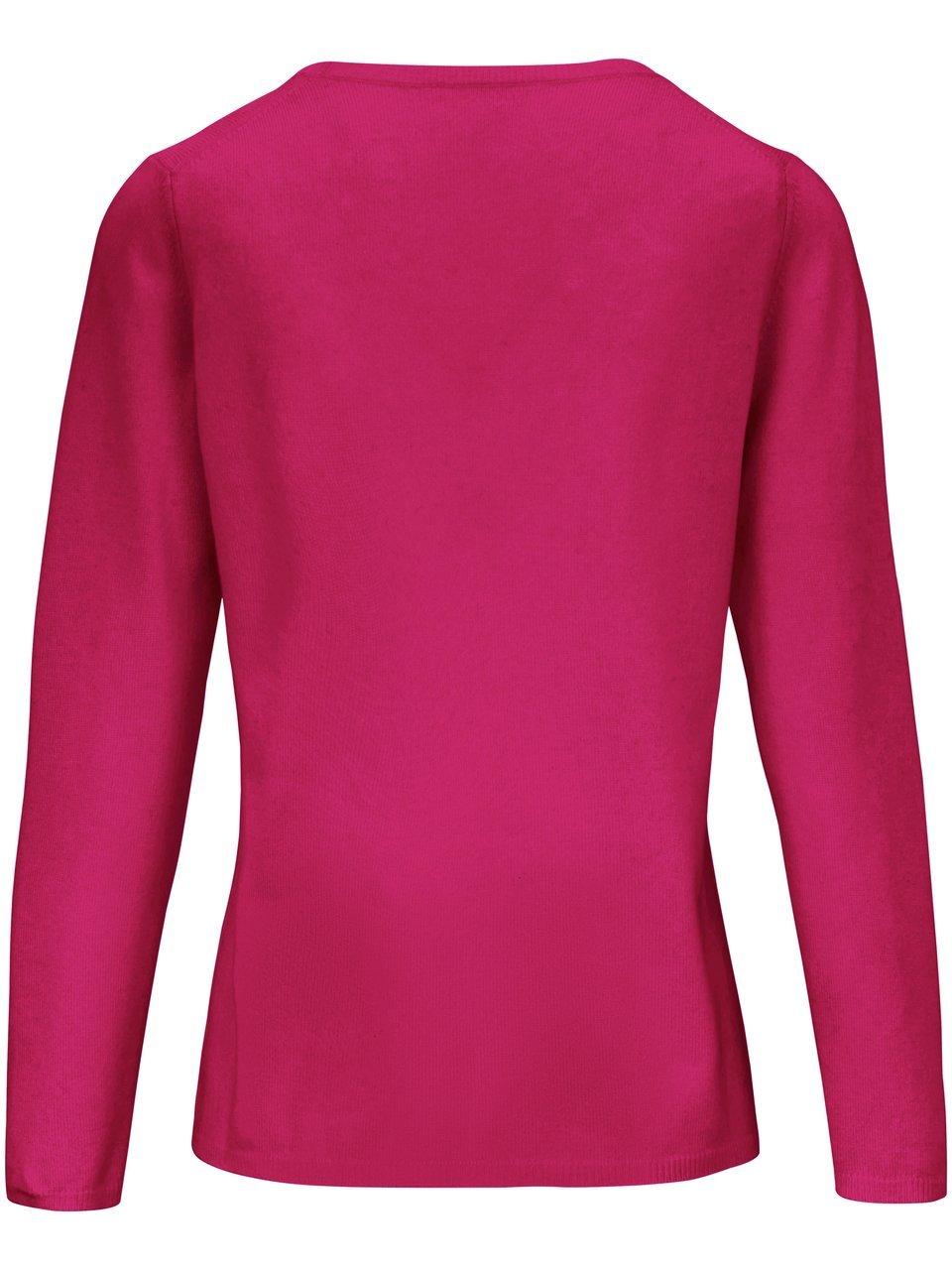 Thumbnail - Rundhals-Pullover aus Schurwolle und Kaschmir include pink