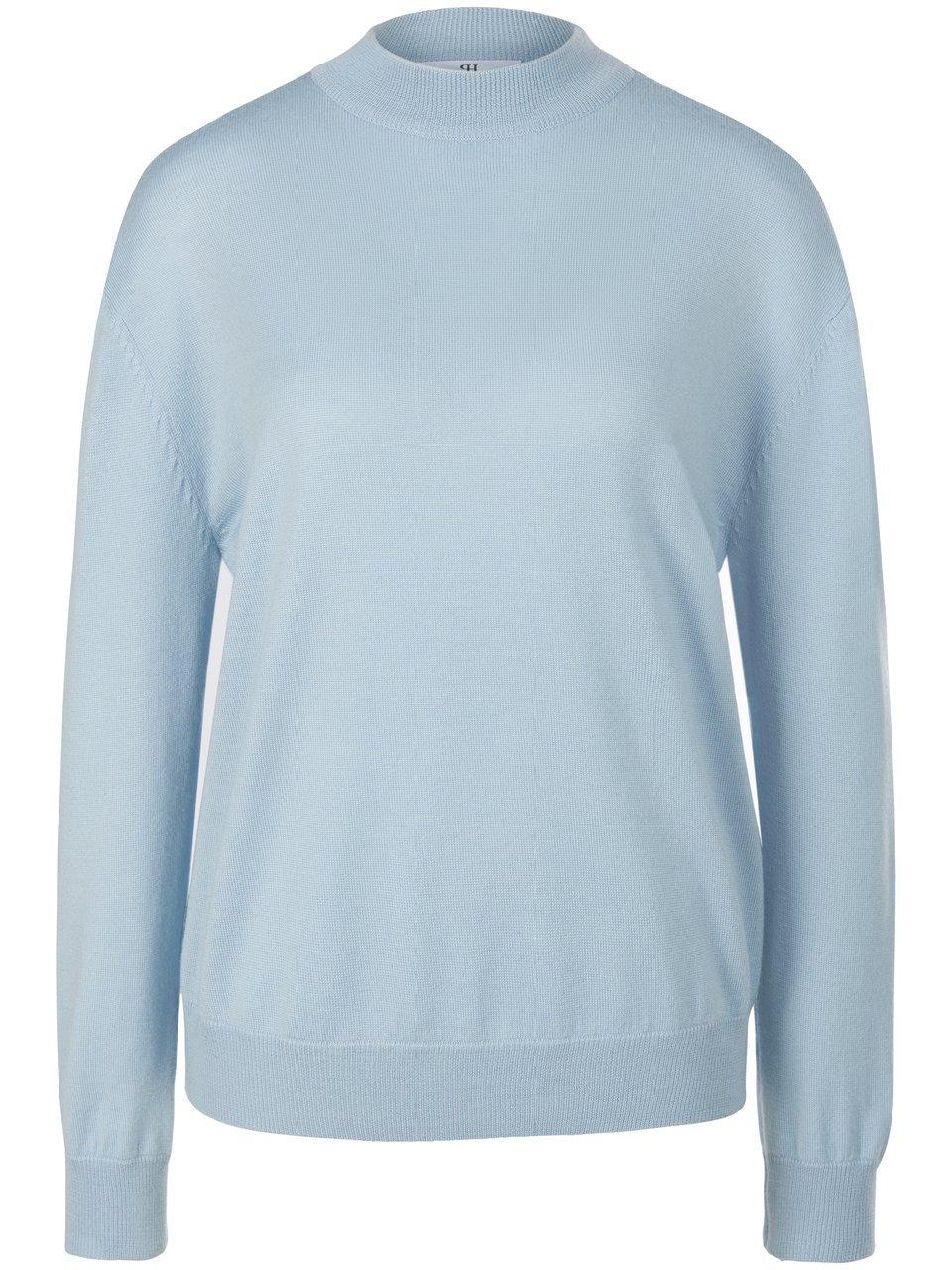 Pullover aus 100% Schurwolle Biella Yarn Peter Hahn blau günstig online kaufen