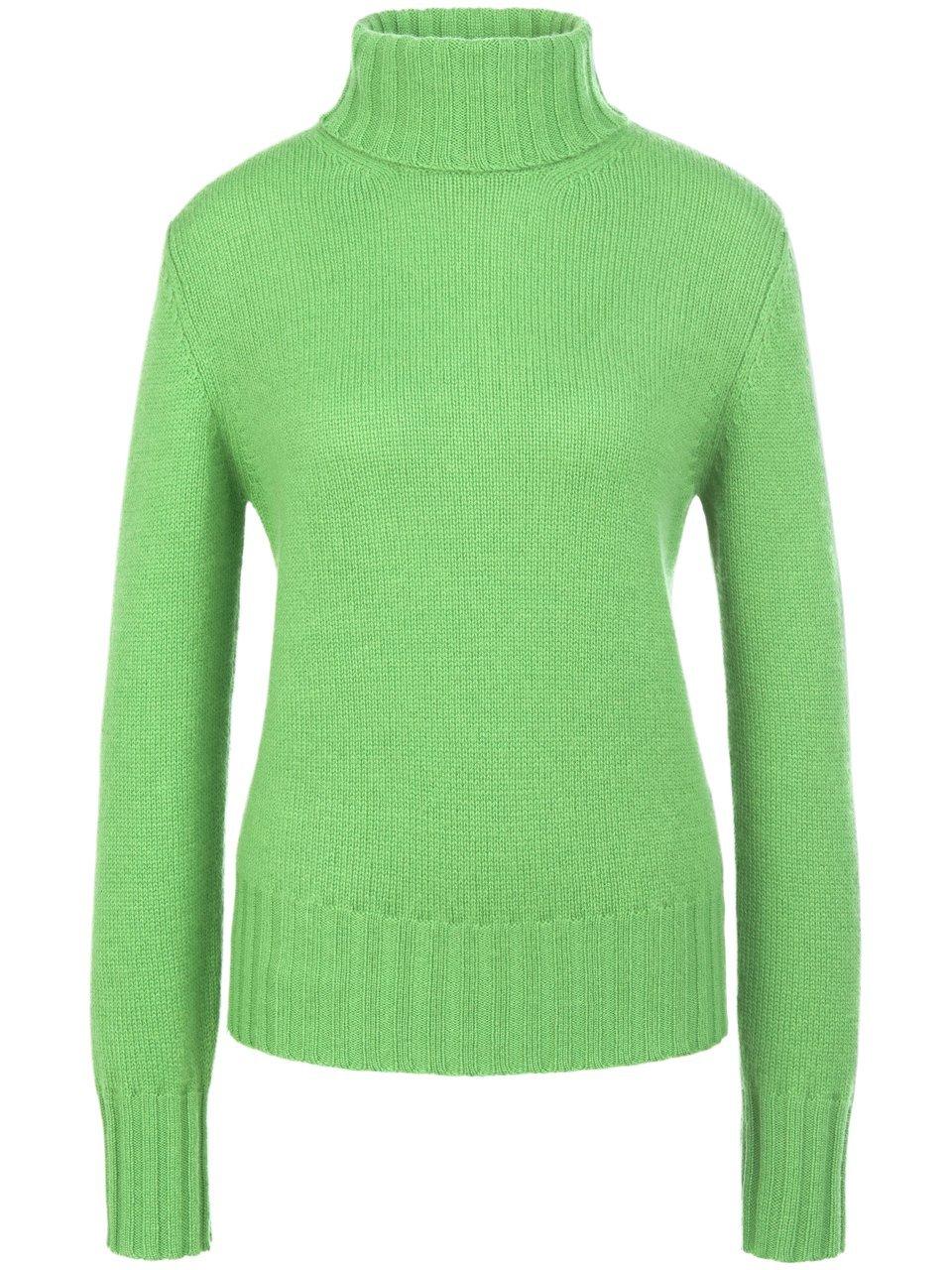 Coltrui 100% kasjmier model Bernadette Van Peter Hahn Cashmere groen