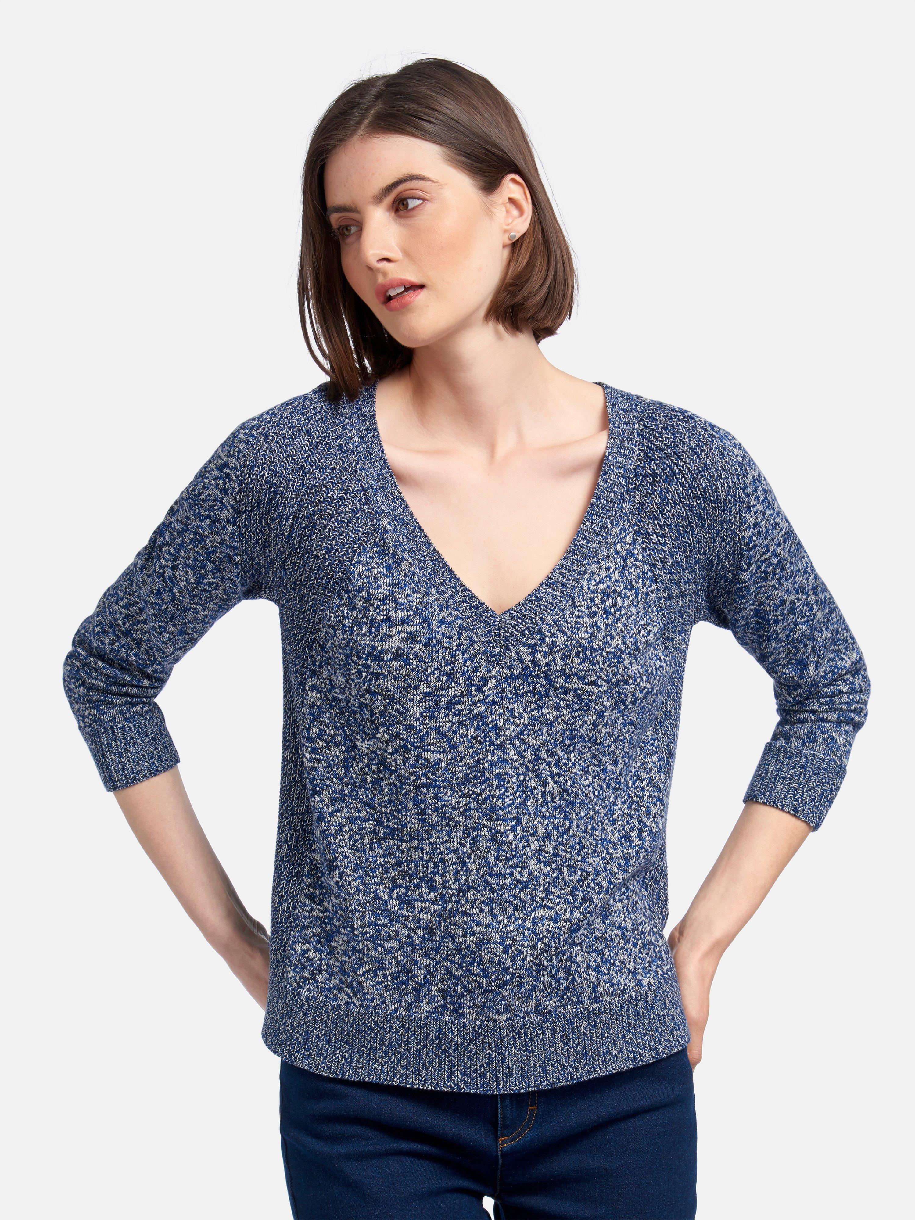 Peter Hahn - V-Pullover aus 100% Baumwolle Pima Cotton