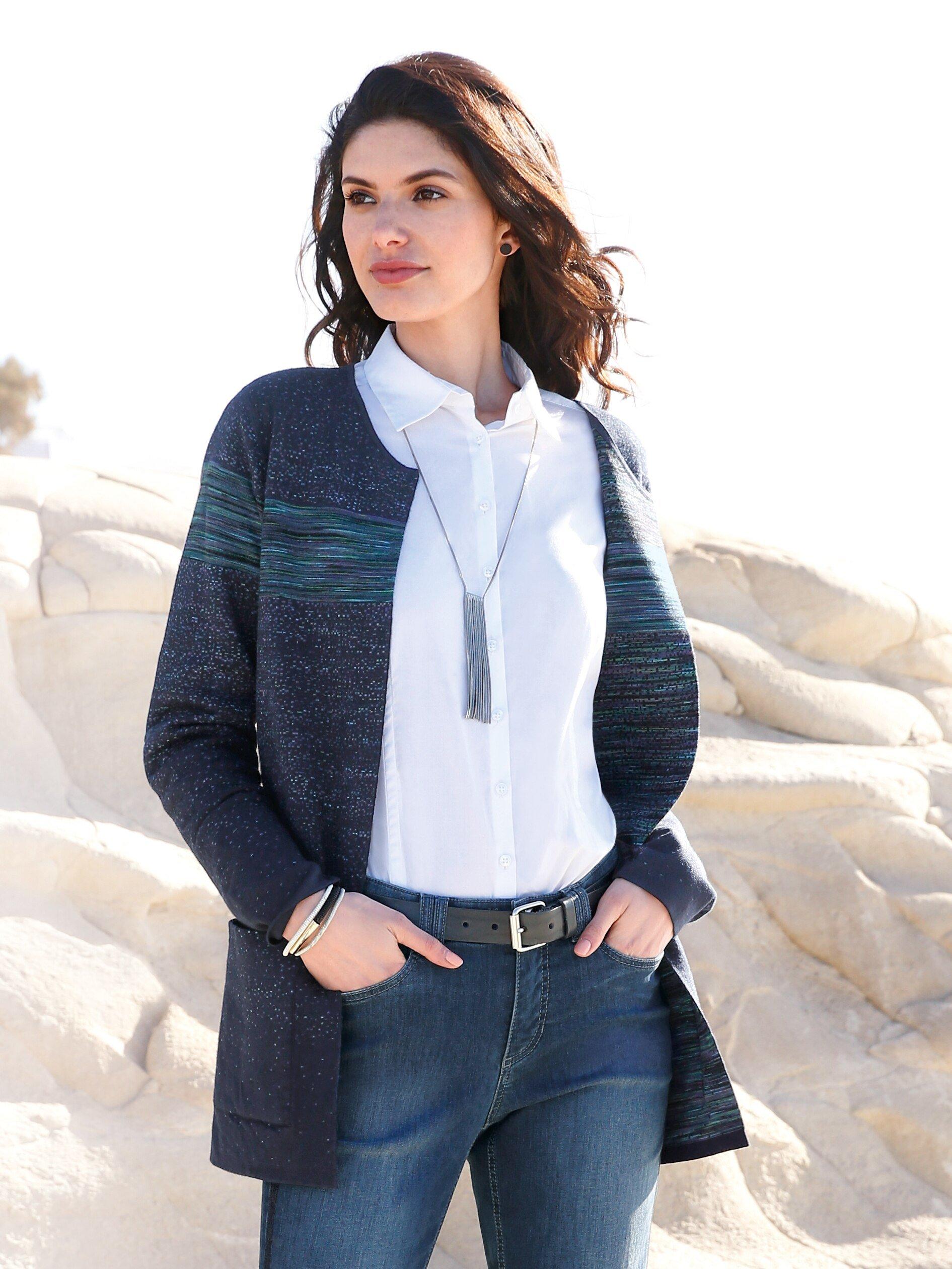 Peter Hahn - Wende-Strickjacke in verschlußloser Form