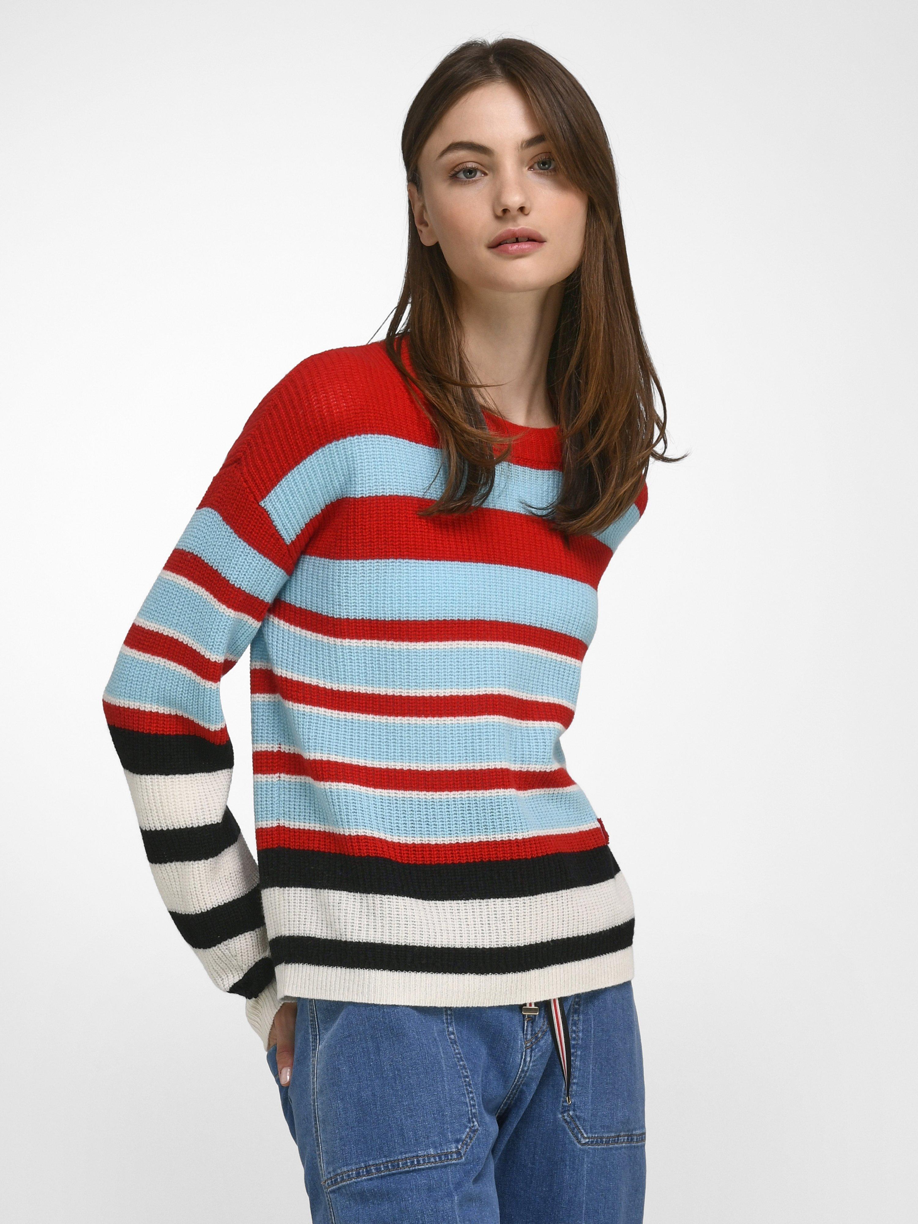 Marc Cain - Strikbluse med rund hals