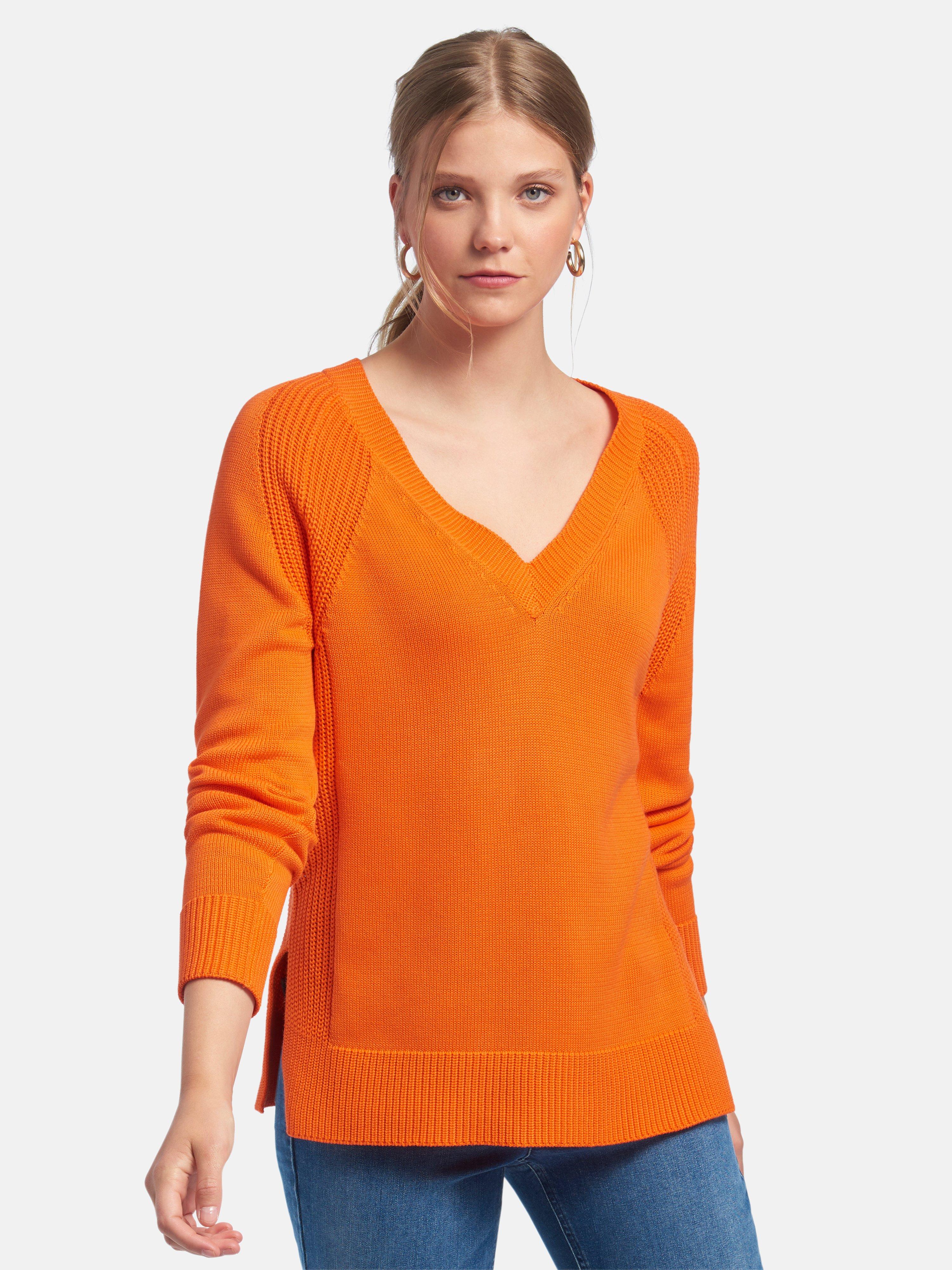 Peter Hahn - V-Pullover aus 100% Baumwolle Pima Cotton