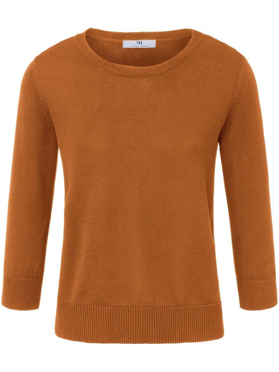 Rundhals-Pullover aus 100% SUPIMA®-­Baumwolle Peter Hahn braun günstig online kaufen