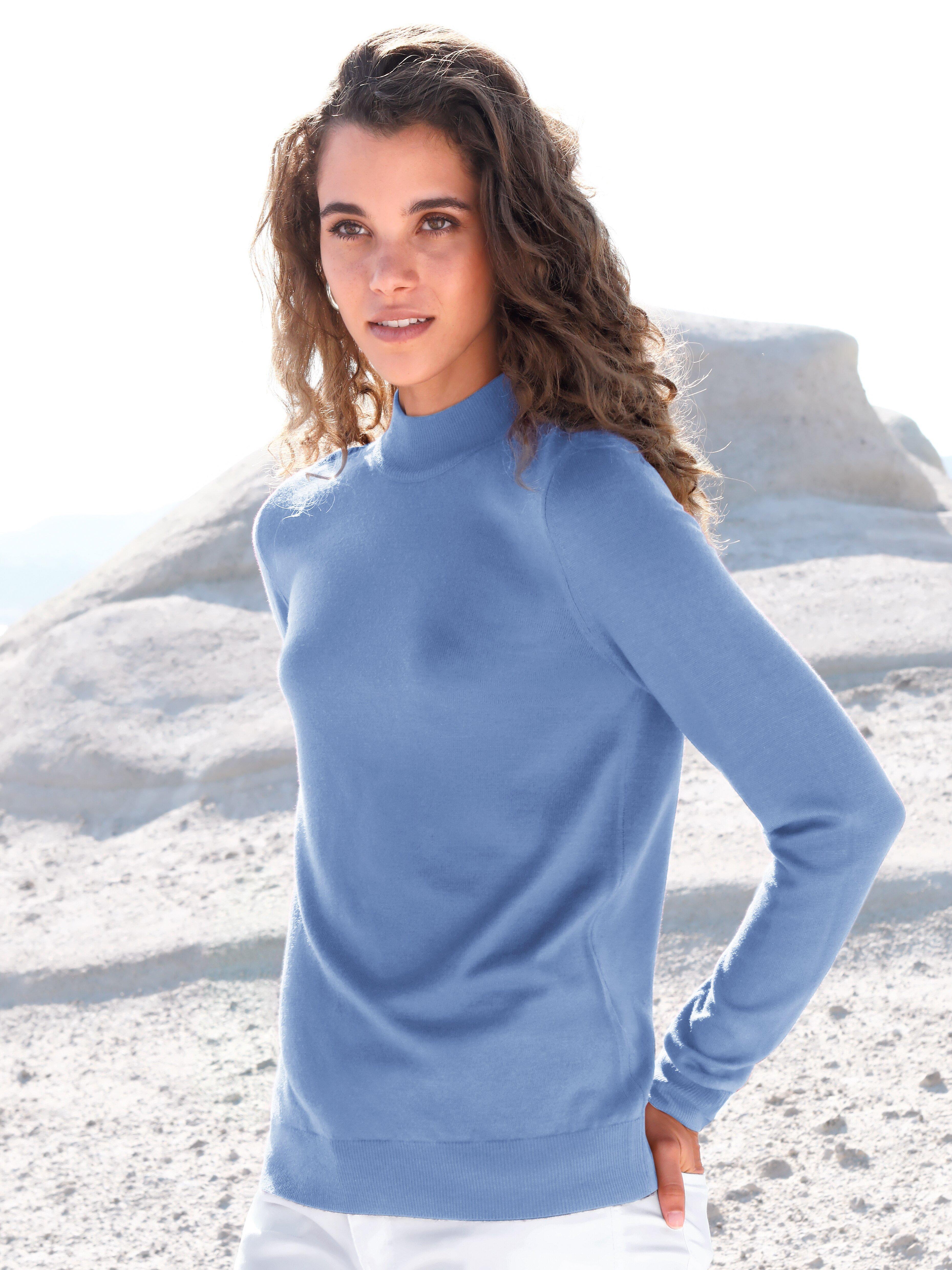 pullover damen taubenblau