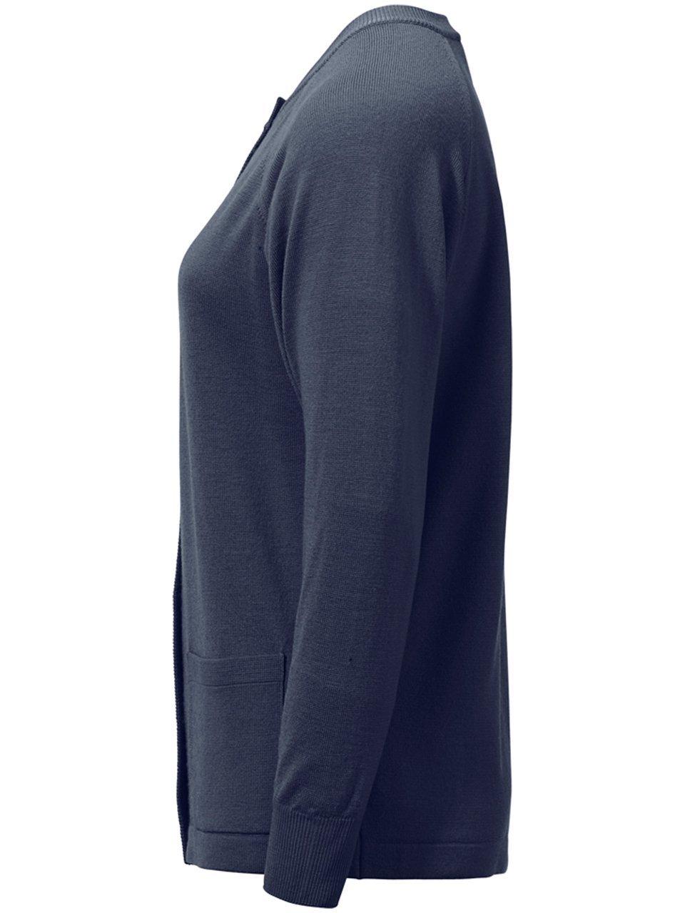 Thumbnail - Strickjacke aus 100%Schurwolle Pure Tasmanian Wool Peter Hahn blau