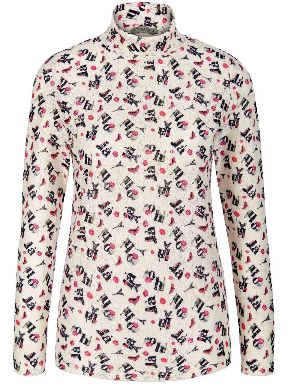 Kanten shirt vrolijke allover-print Van Uta Raasch wit