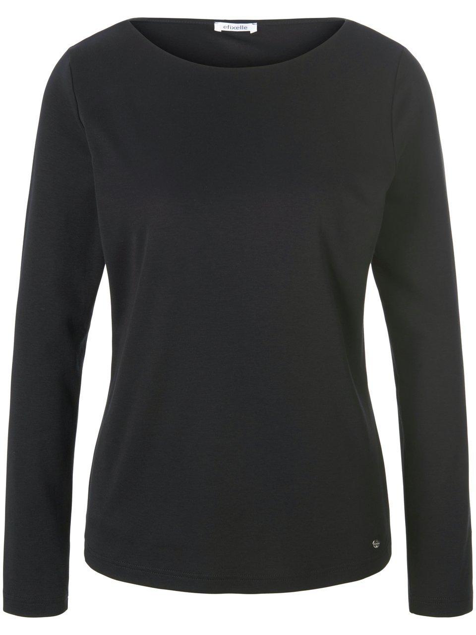 Shirt U-Boot-Ausschnitt Efixelle schwarz günstig online kaufen