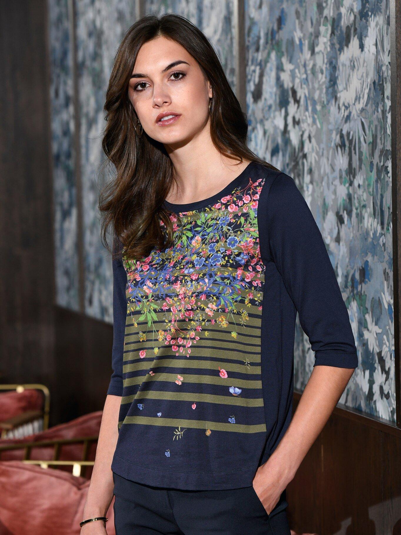 Riani - Rundhals-Shirt mit 3/4-Arm