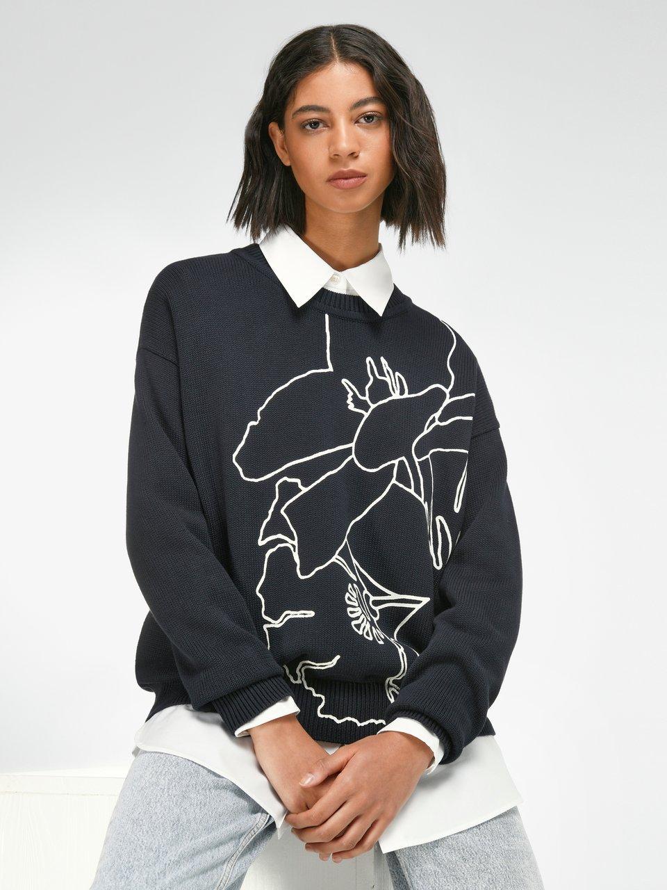 BOSS - Trui met ronde hals en printmotief