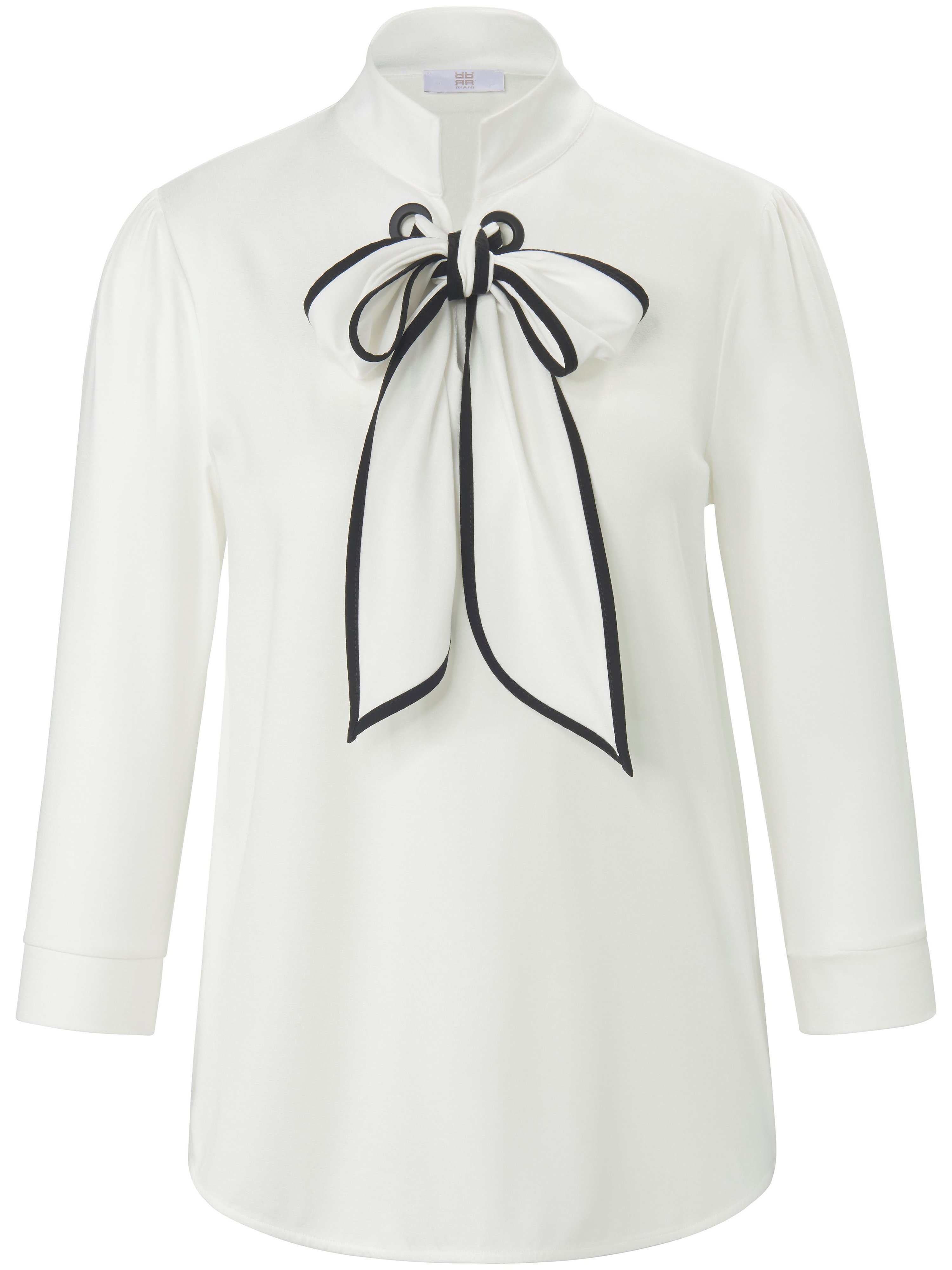 Shirt 3/4-mouwen en staande halsboord Van Riani wit