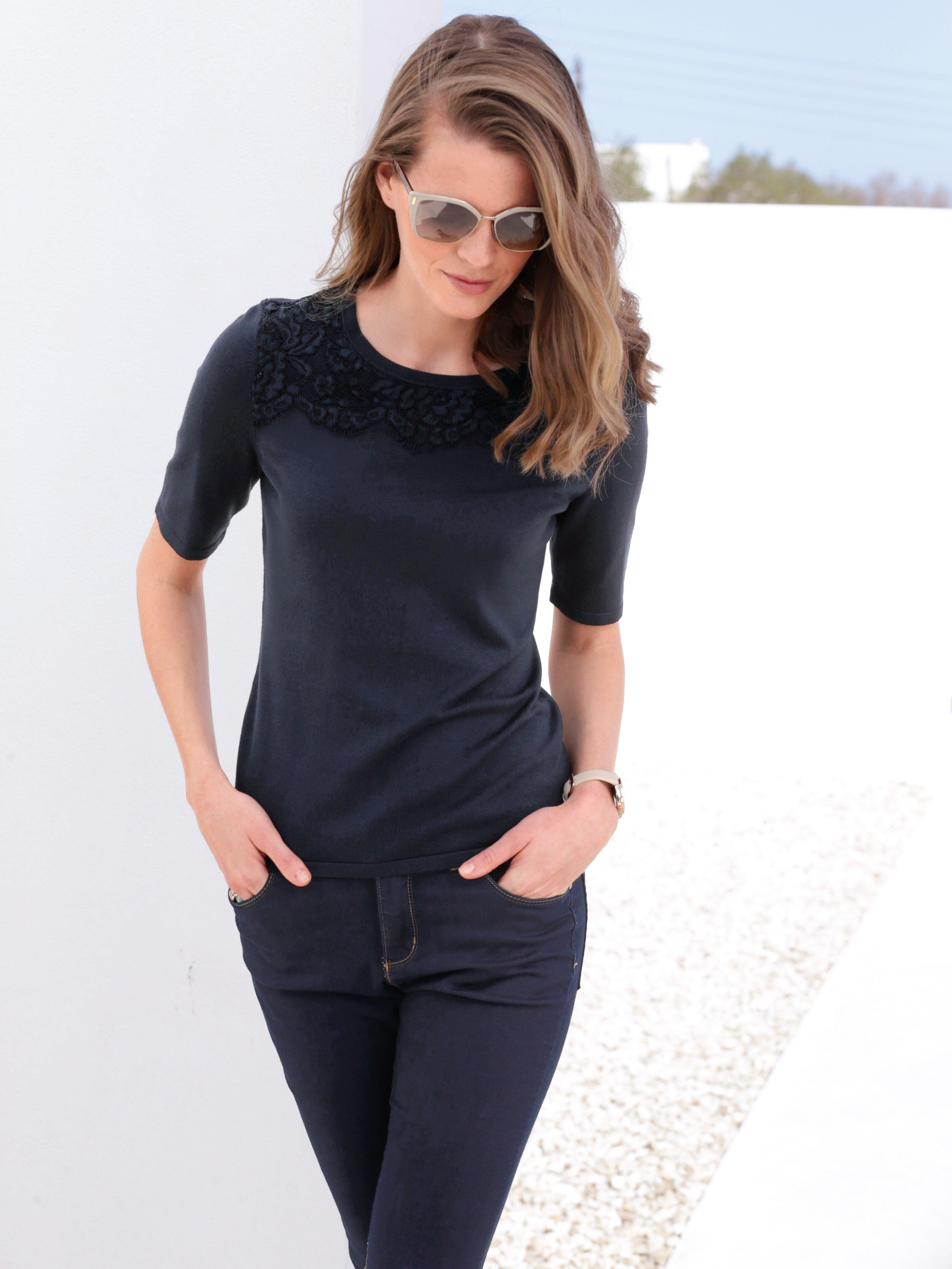 Peter Hahn - Rundhals-Pullover mit 1/2-Arm
