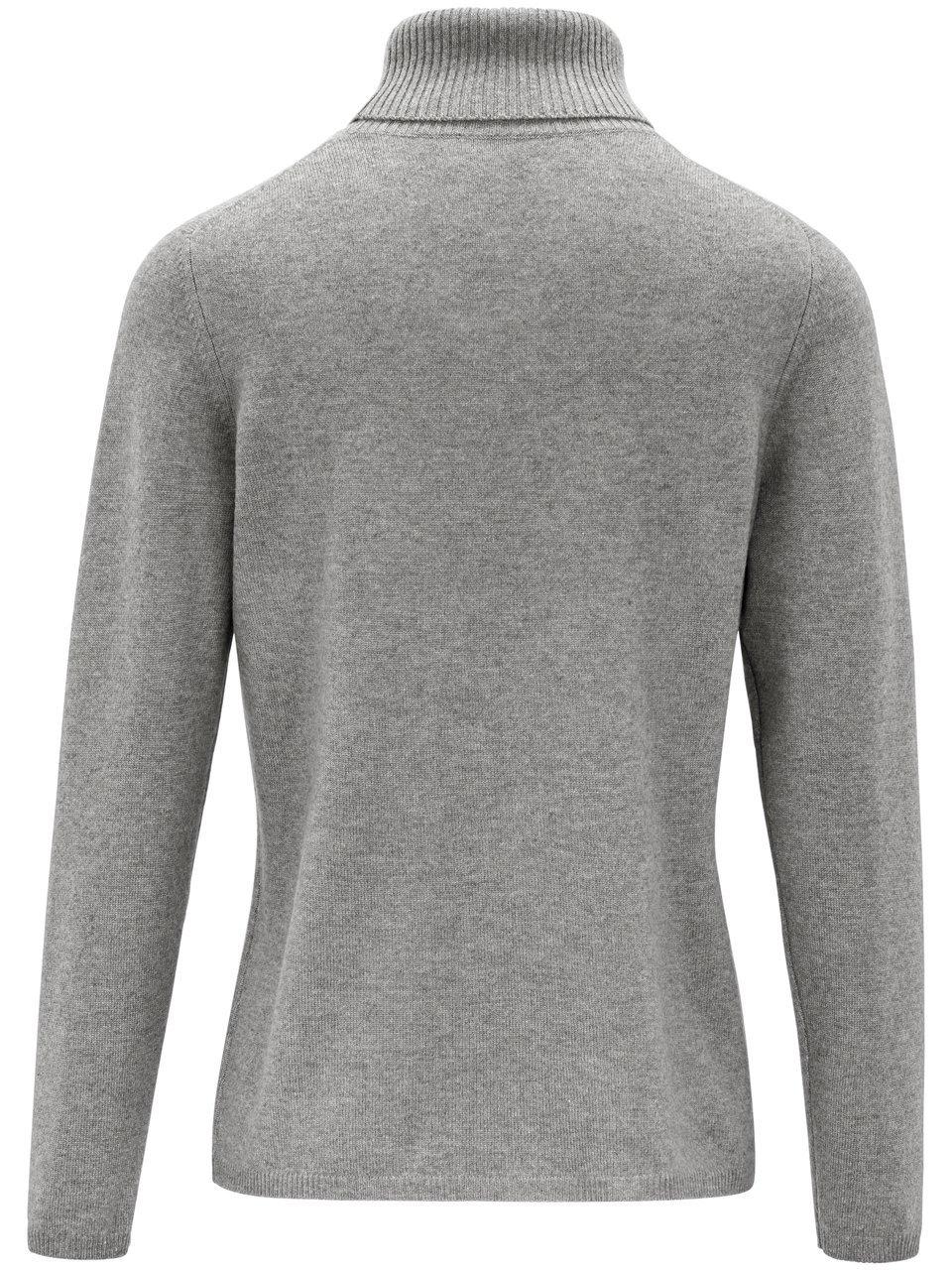 Thumbnail - Rollkragen-Pullover aus Schurwolle und Kaschmir include grau