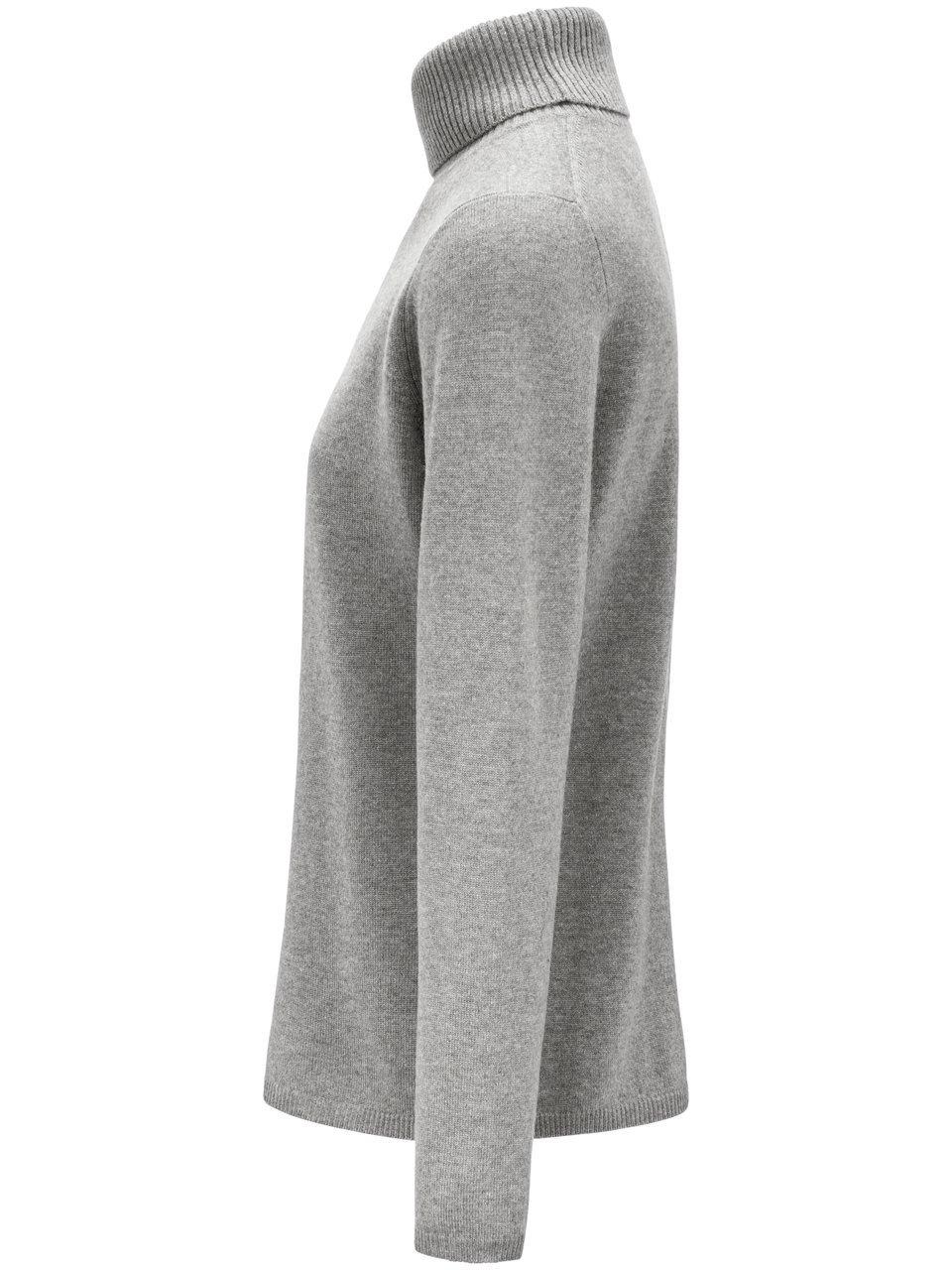 Thumbnail - Rollkragen-Pullover aus Schurwolle und Kaschmir include grau