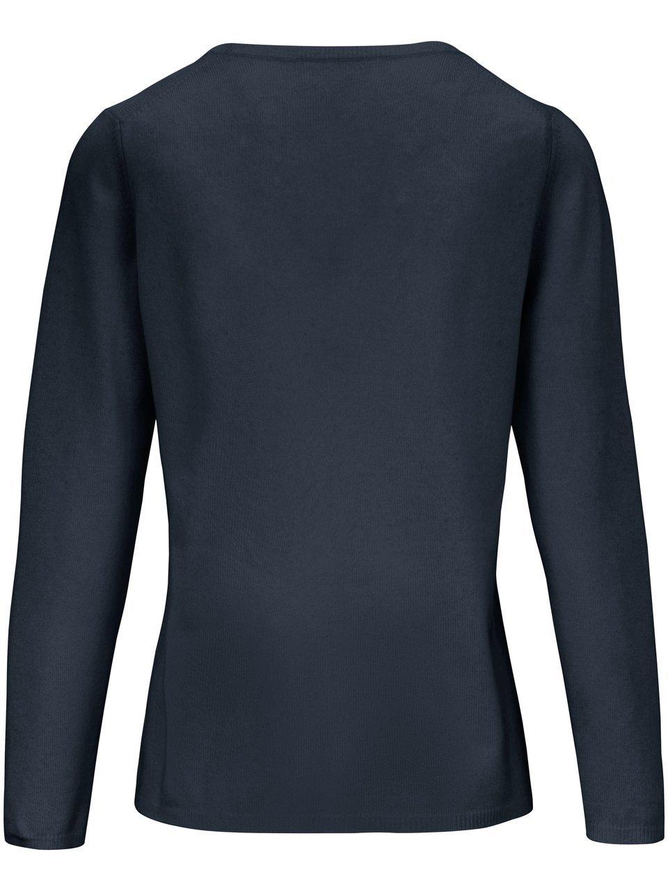 Thumbnail - Rundhals-Pullover aus Schurwolle und Kaschmir include blau