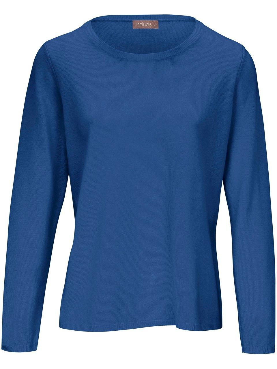 Rundhals-Pullover aus Schurwolle und Kaschmir include blau günstig online kaufen