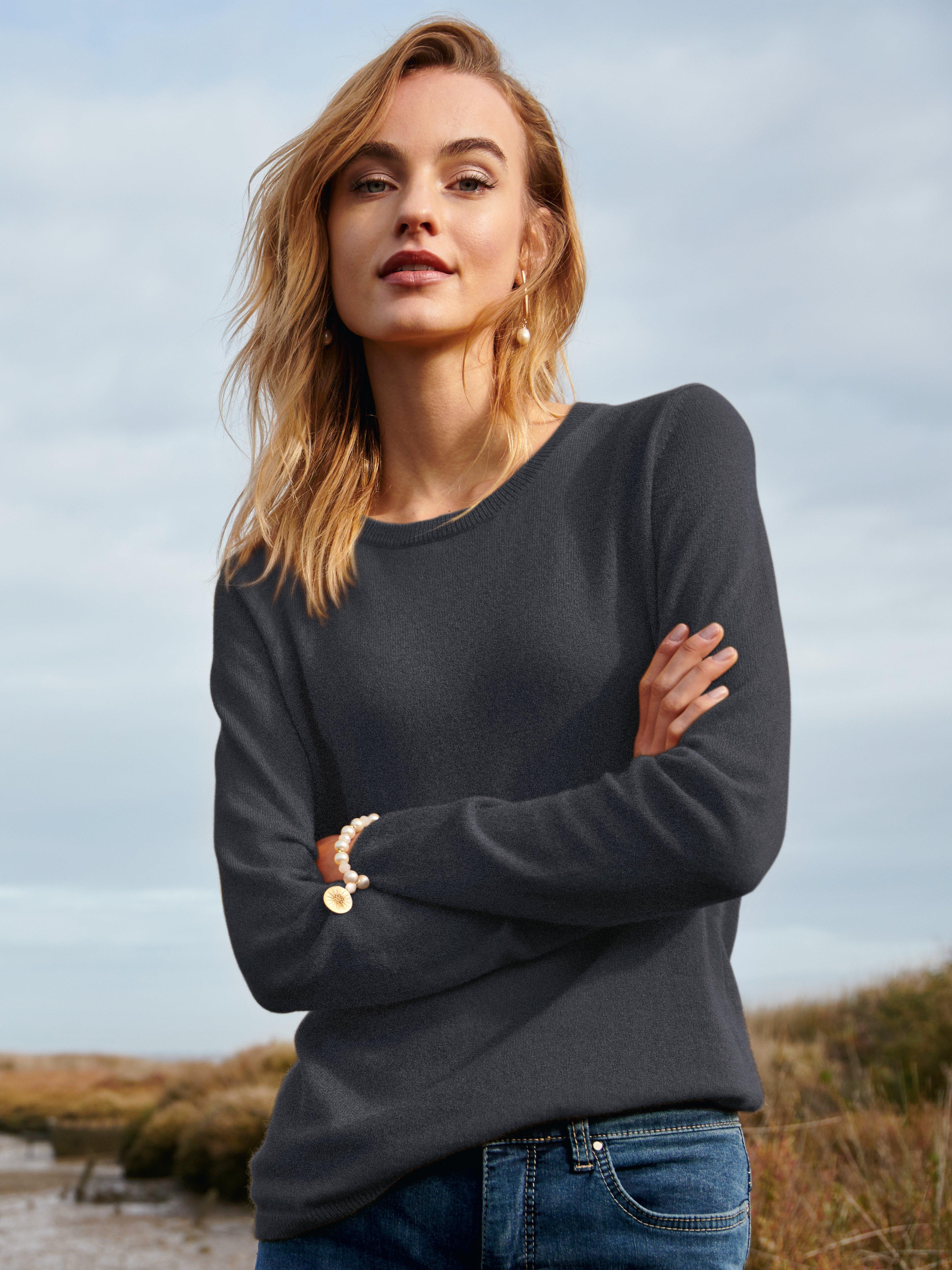 include - Rundhals-Pullover aus Schurwolle und Kaschmir