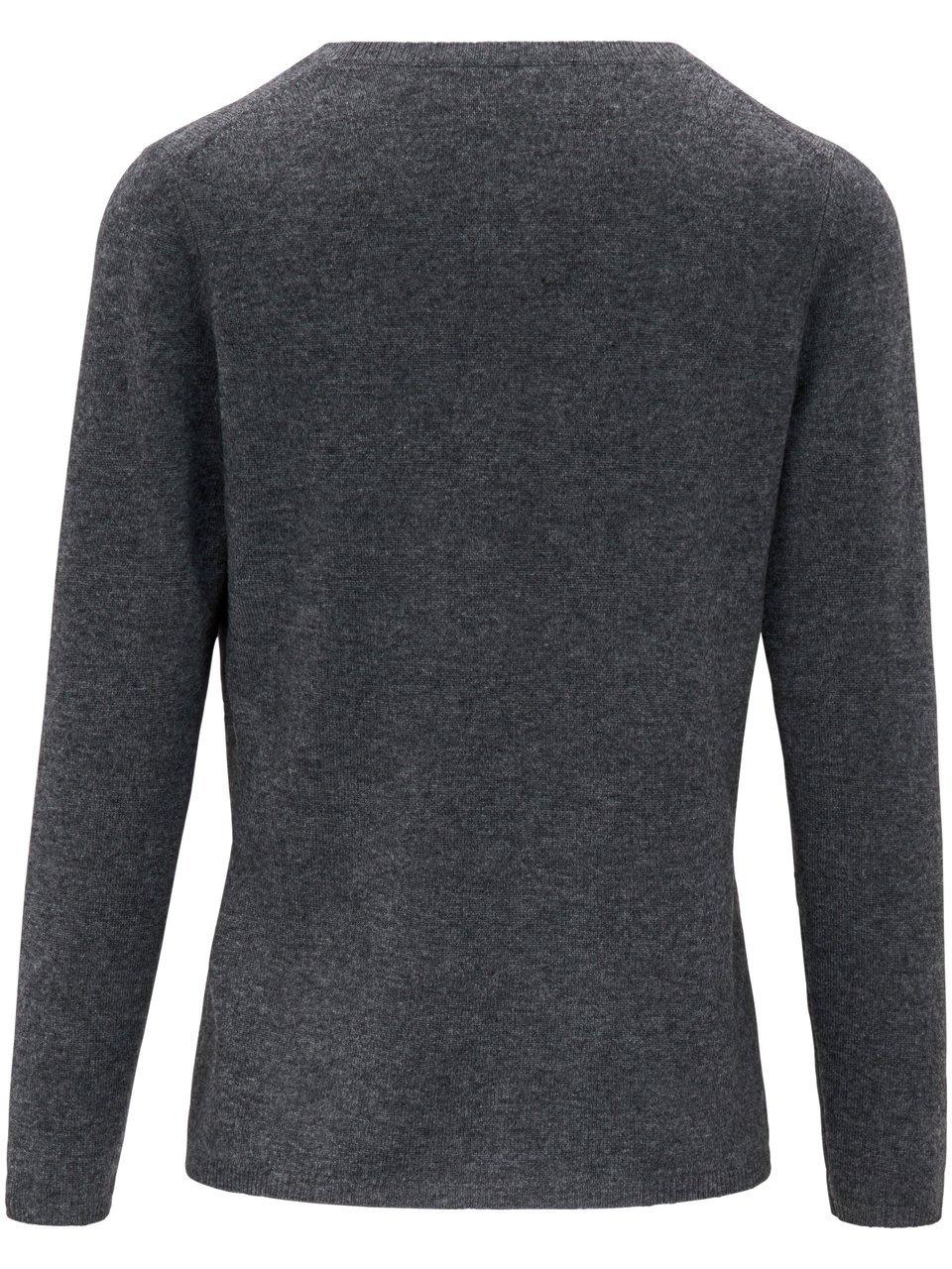 Thumbnail - Rundhals-Pullover aus Schurwolle und Kaschmir include grau