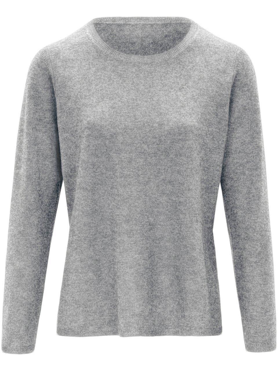 Rundhals-Pullover aus Schurwolle und Kaschmir include grau günstig online kaufen