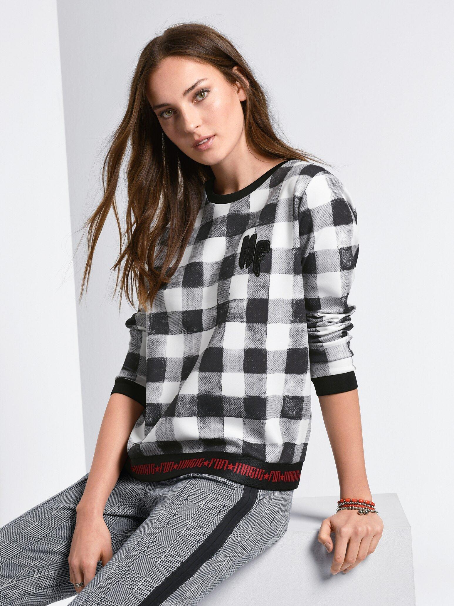 Margittes - Sweatshirt mit Karo-­Print