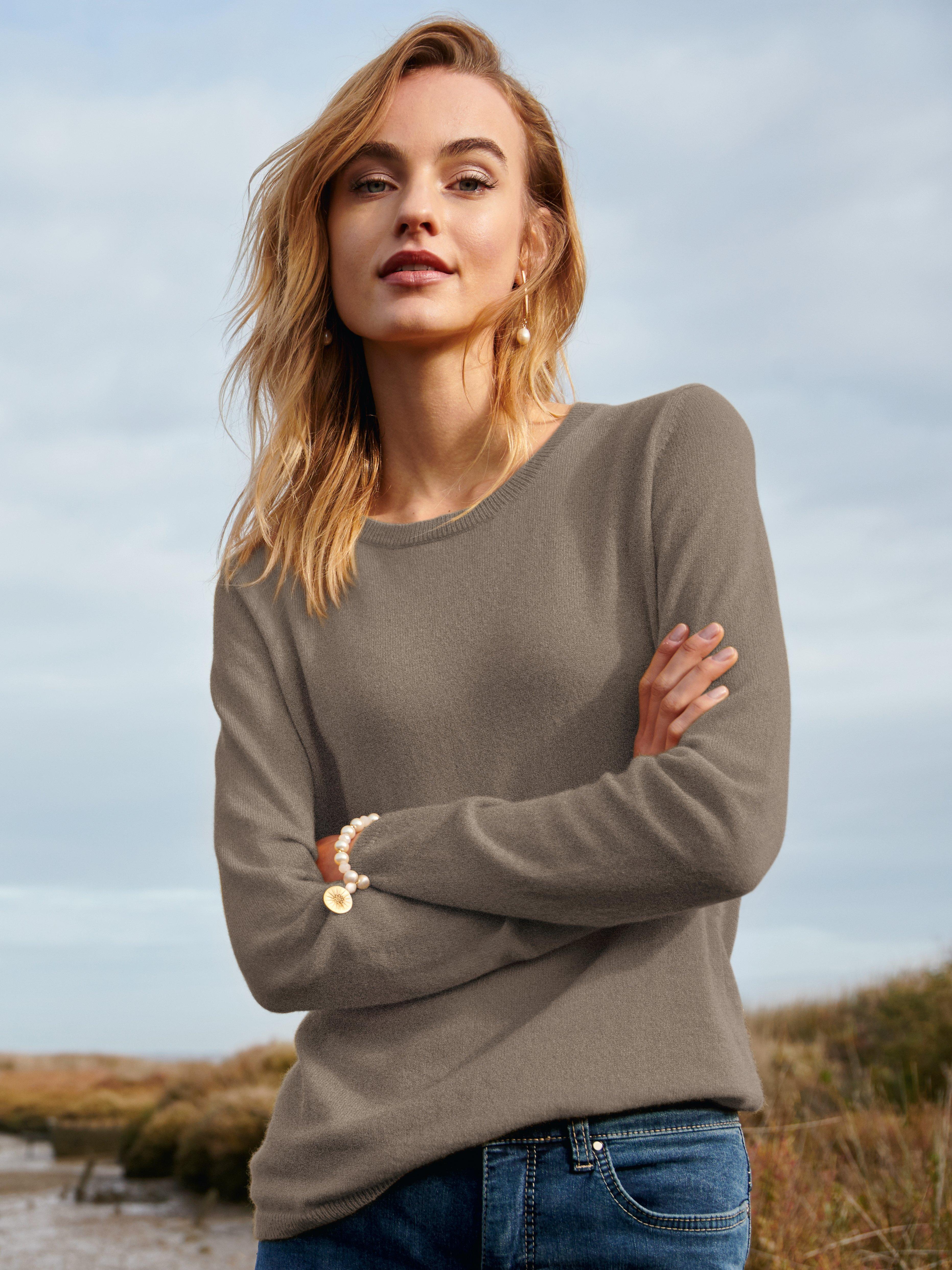 include - Rundhals-Pullover aus Schurwolle und Kaschmir