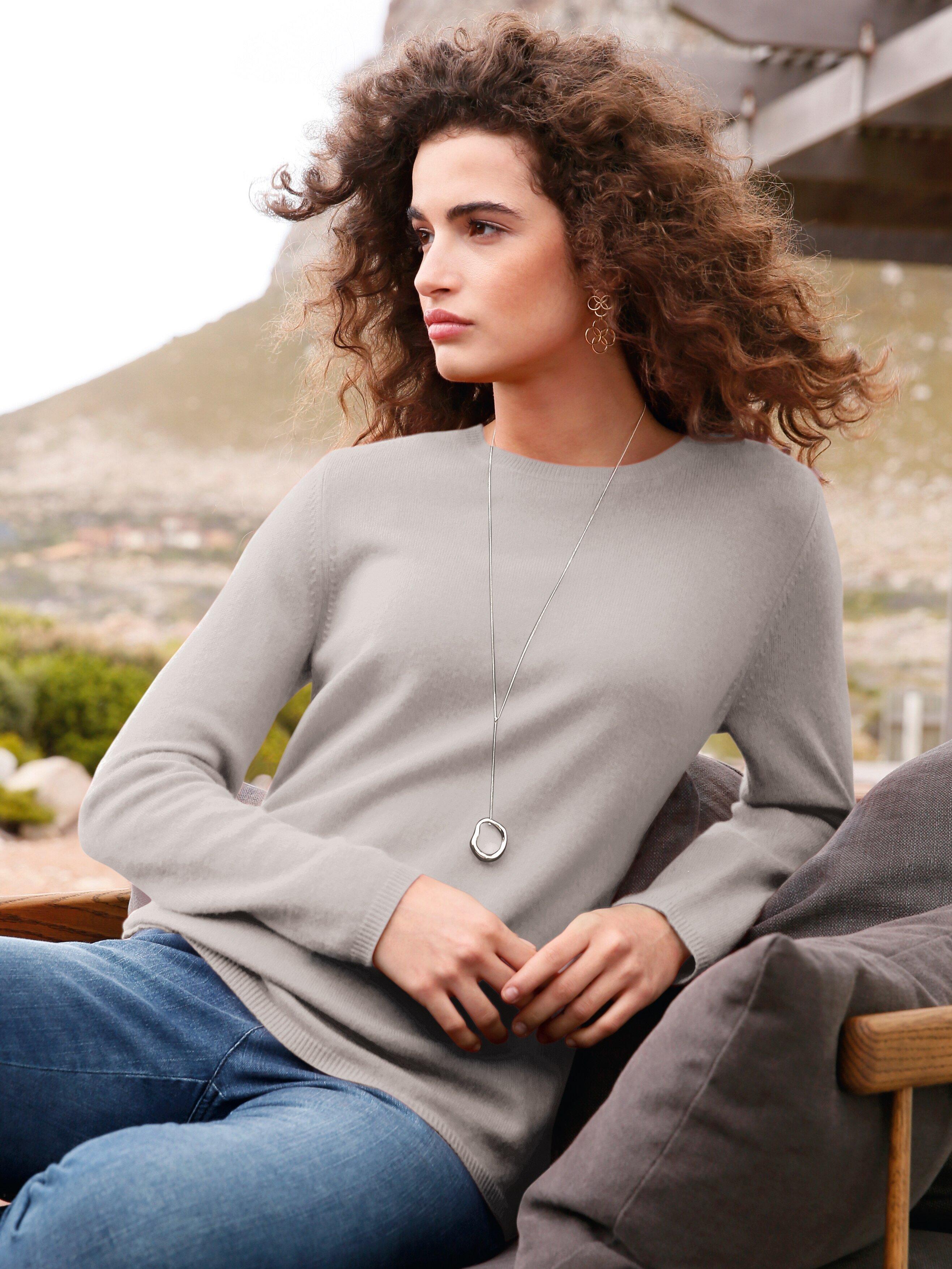 include - Rundhals-Pullover aus Schurwolle und Kaschmir