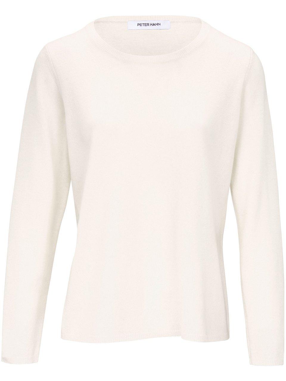 Rundhals-Pullover aus Schurwolle und Kaschmir Peter Hahn weiss günstig online kaufen