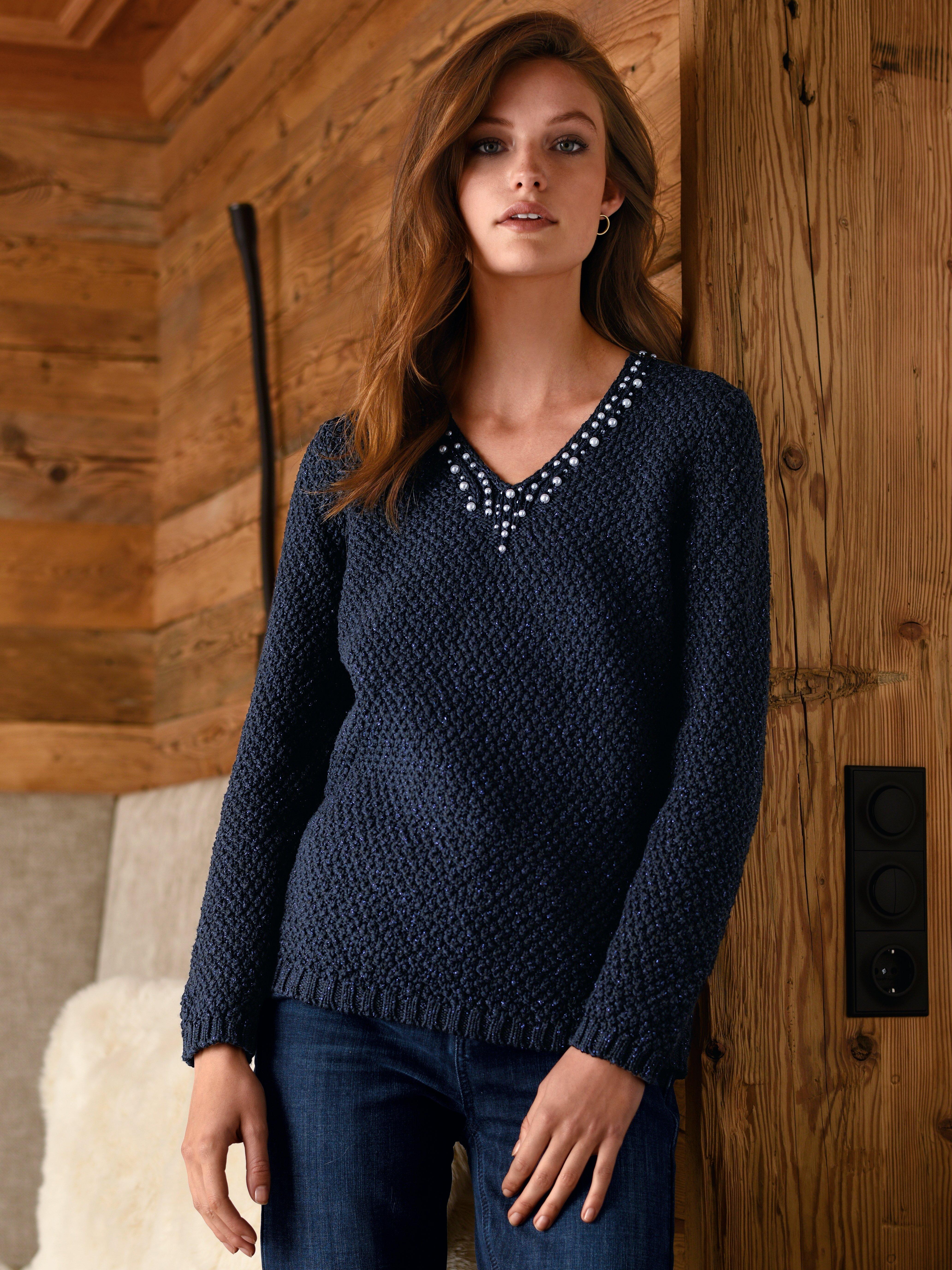 Peter Hahn - Pullover mit V-Ausschnitt