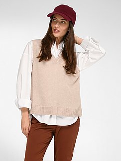 S.Oliver Premium Slip-over blouse lichtgrijs casual uitstraling Mode Blouses Slip-over blouses 