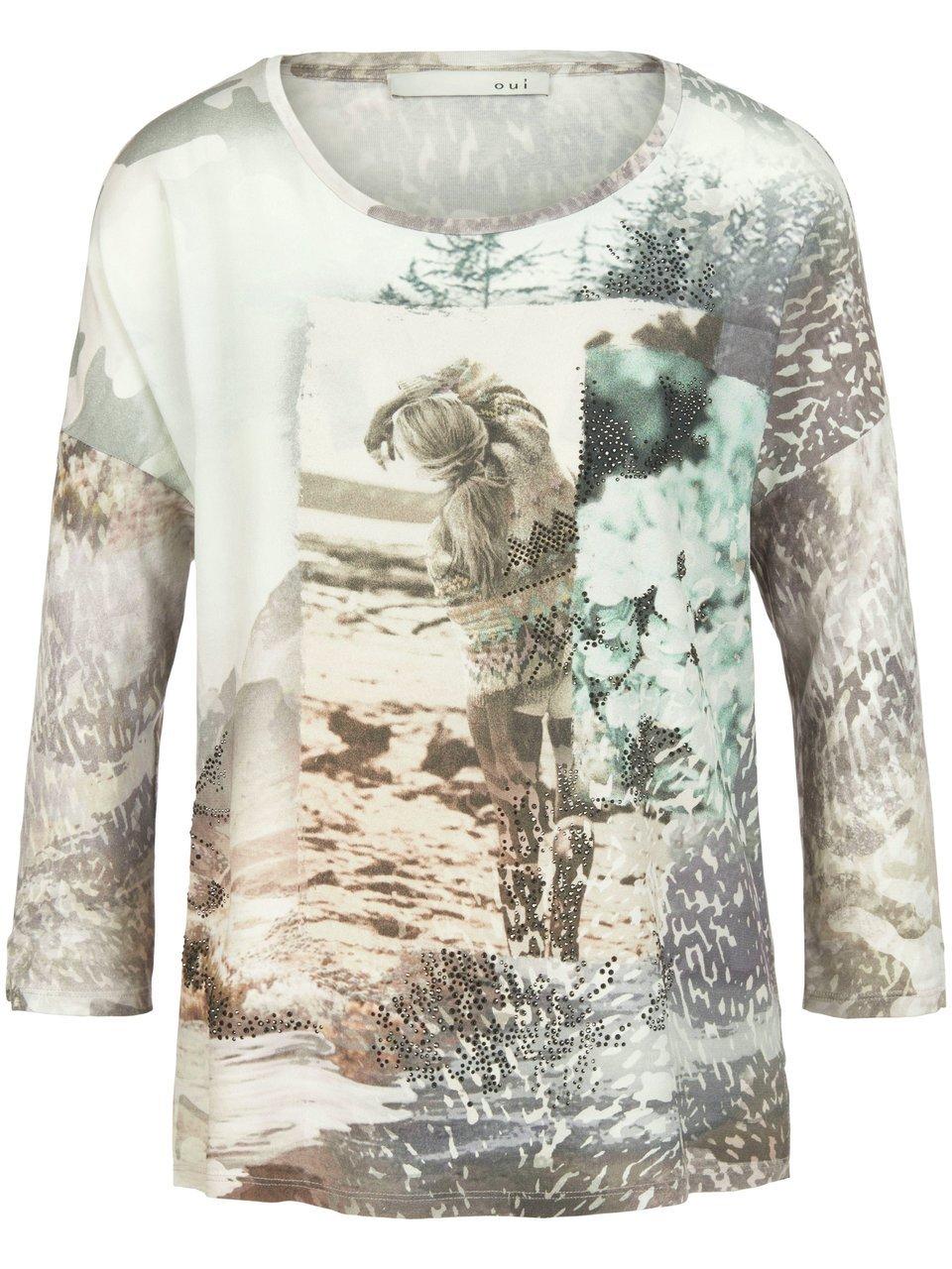 Shirt 3/4-mouwen en print Van oui beige