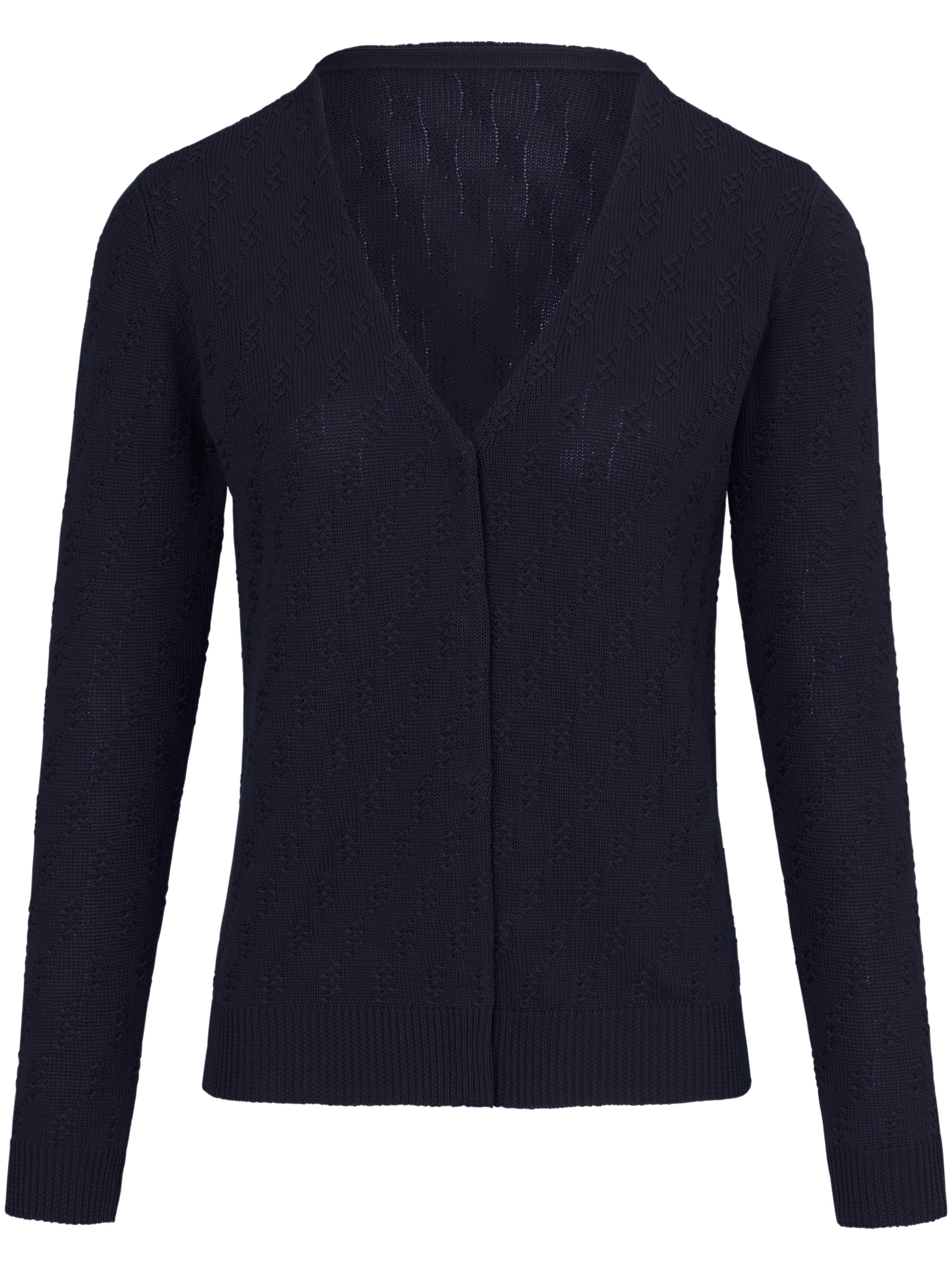 Strickjacke aus 100% SUPIMA®-Baumwolle Peter Hahn blau günstig online kaufen