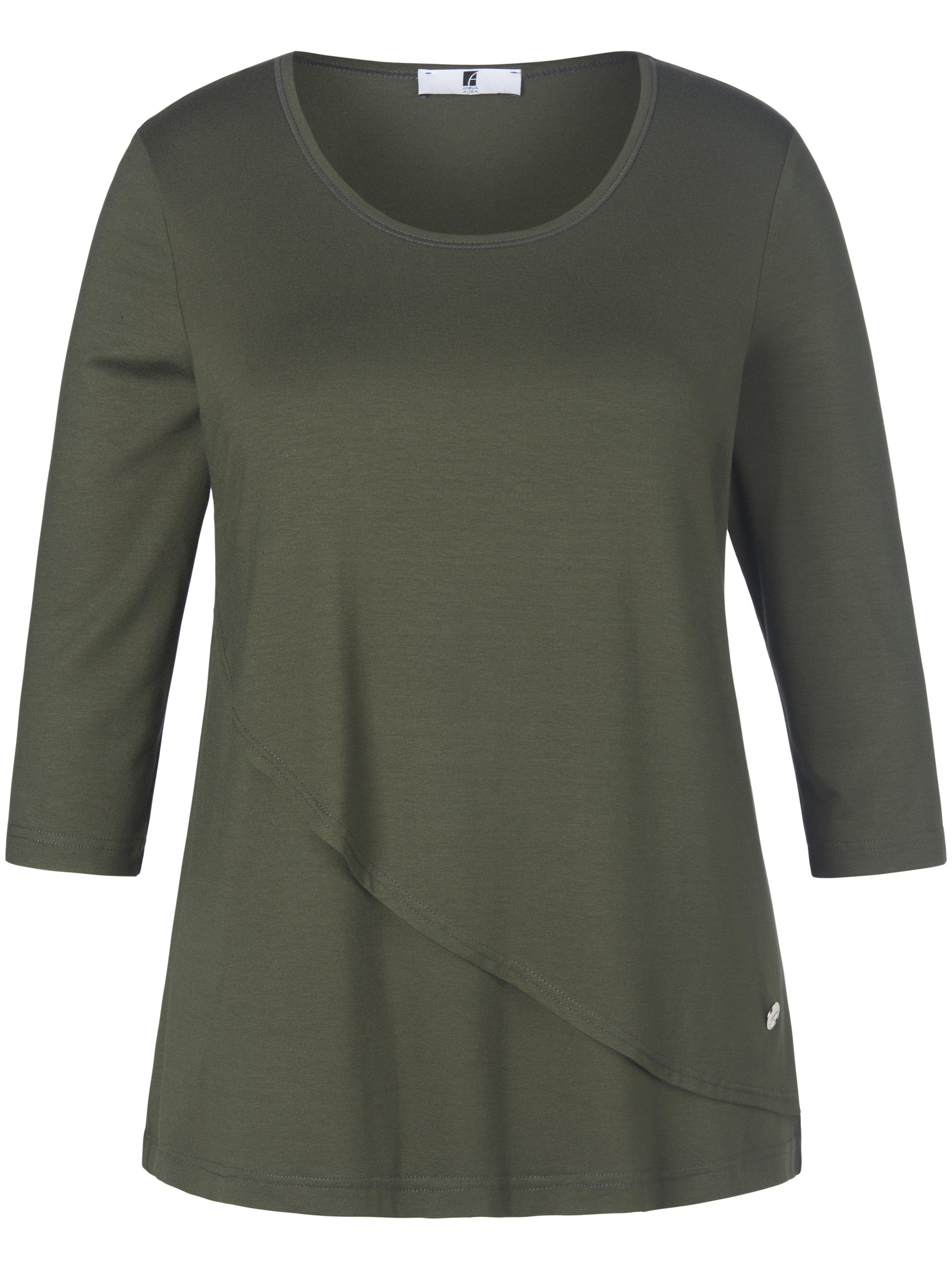 Shirt 3/4-mouwen en dubbele voorkant Van Anna Aura groen