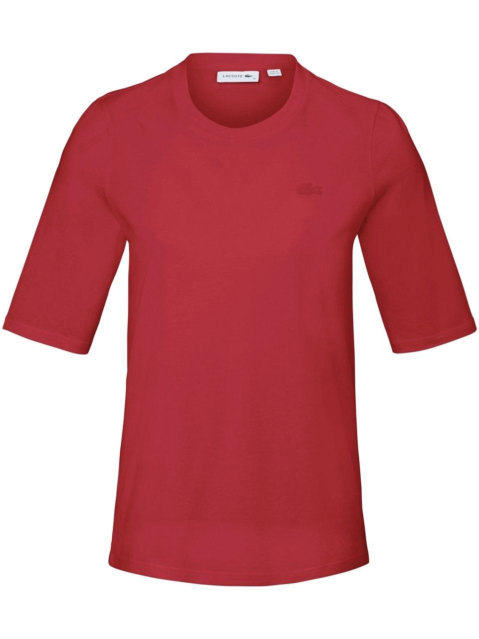 Shirt 100% katoen ronde hals Van Lacoste rood