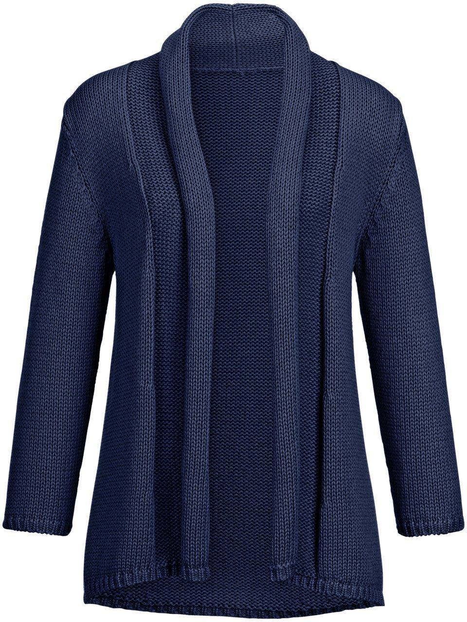 Cardigan 100% katoen Van Peter Hahn blauw