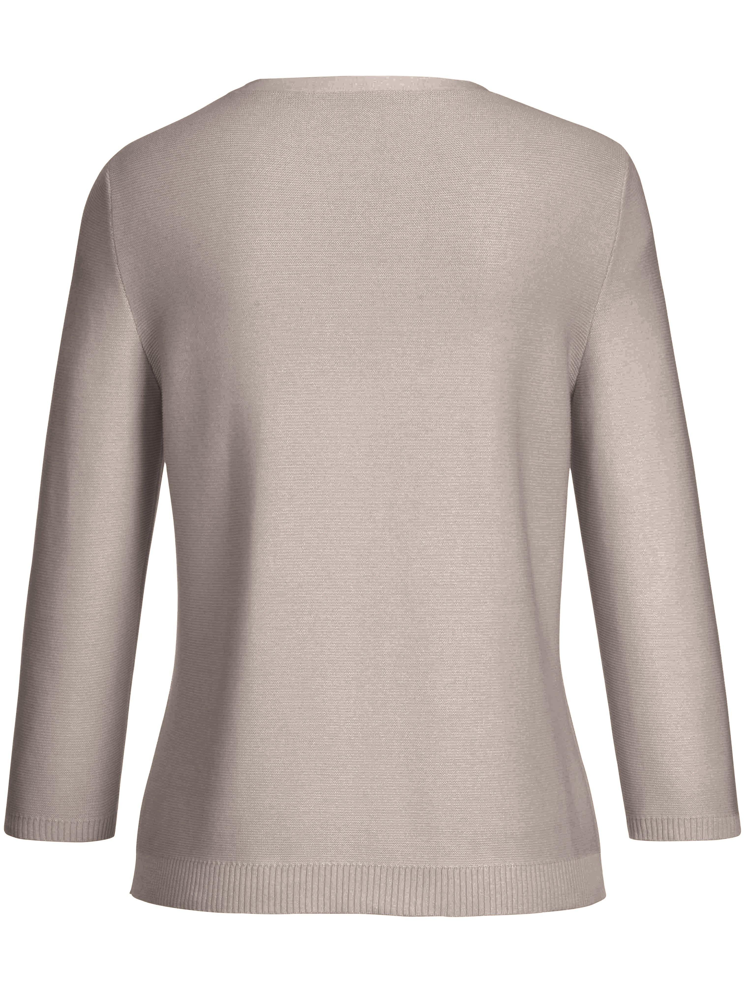 Thumbnail - Rundhals-Pullover 3/4-Arm aus 100% SUPIMA®-Bau Peter Hahn beige