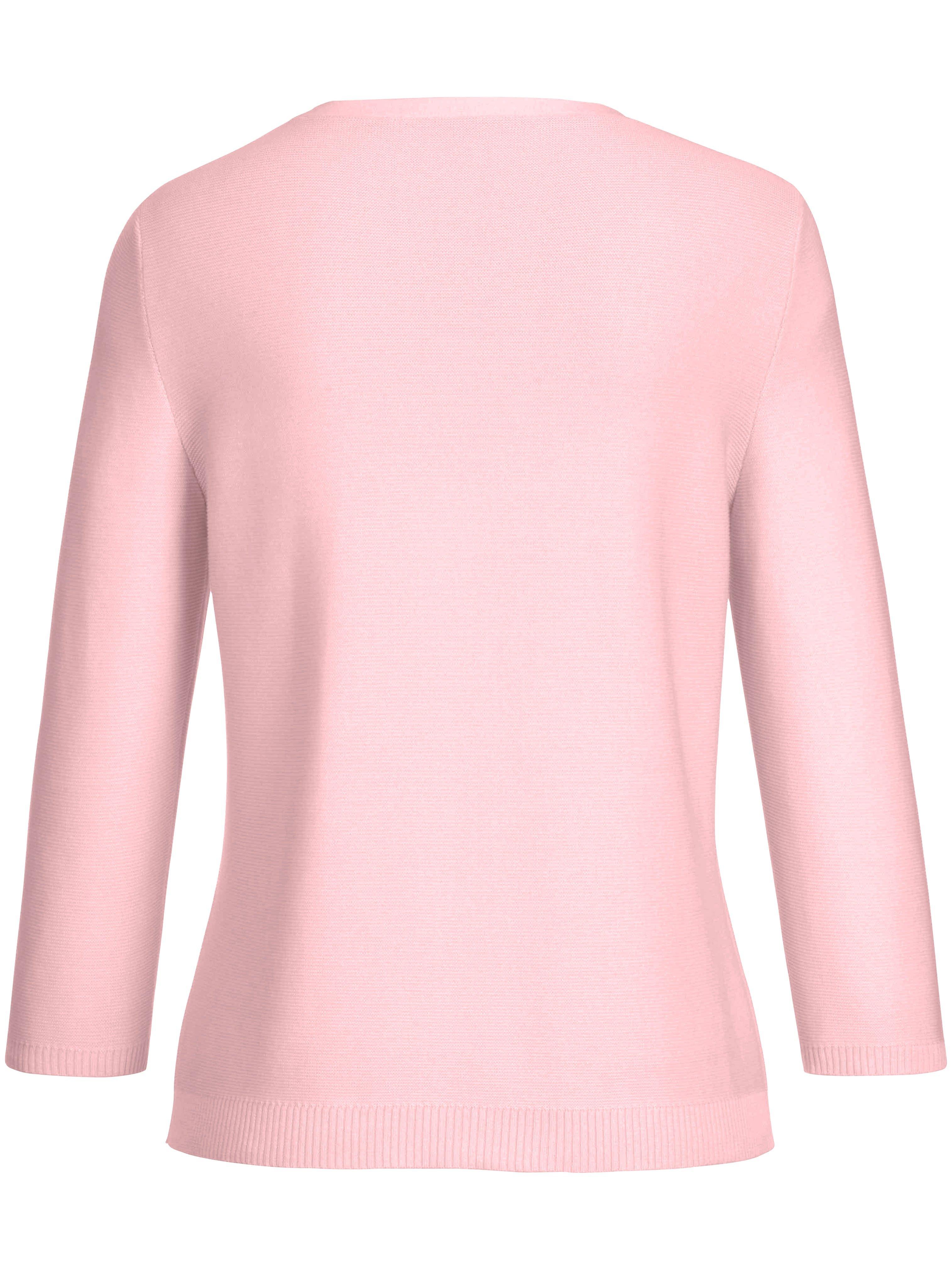 Thumbnail - Rundhals-Pullover 3/4-Arm aus 100% SUPIMA®-Bau Peter Hahn rosé