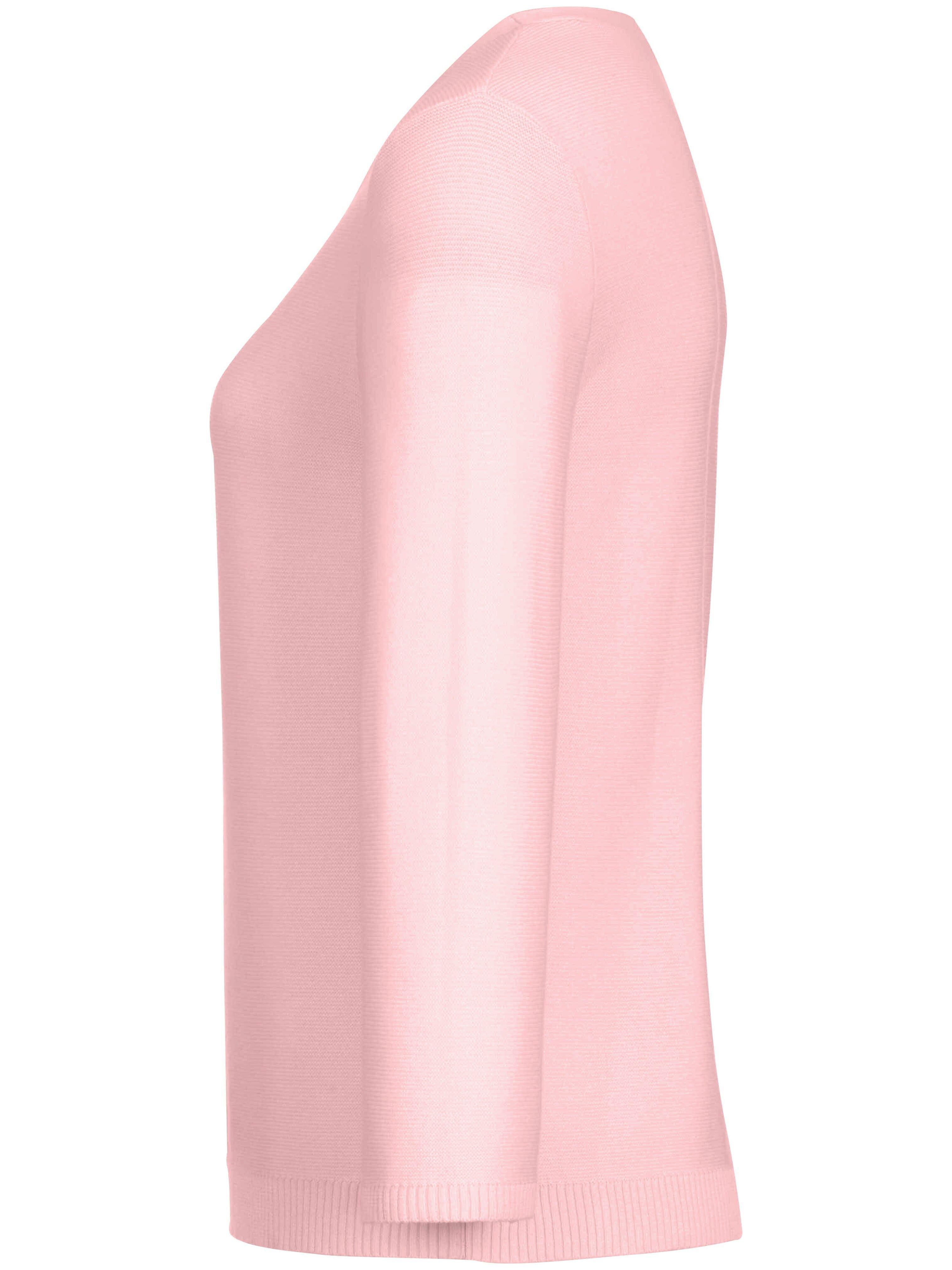 Thumbnail - Rundhals-Pullover 3/4-Arm aus 100% SUPIMA®-Bau Peter Hahn rosé