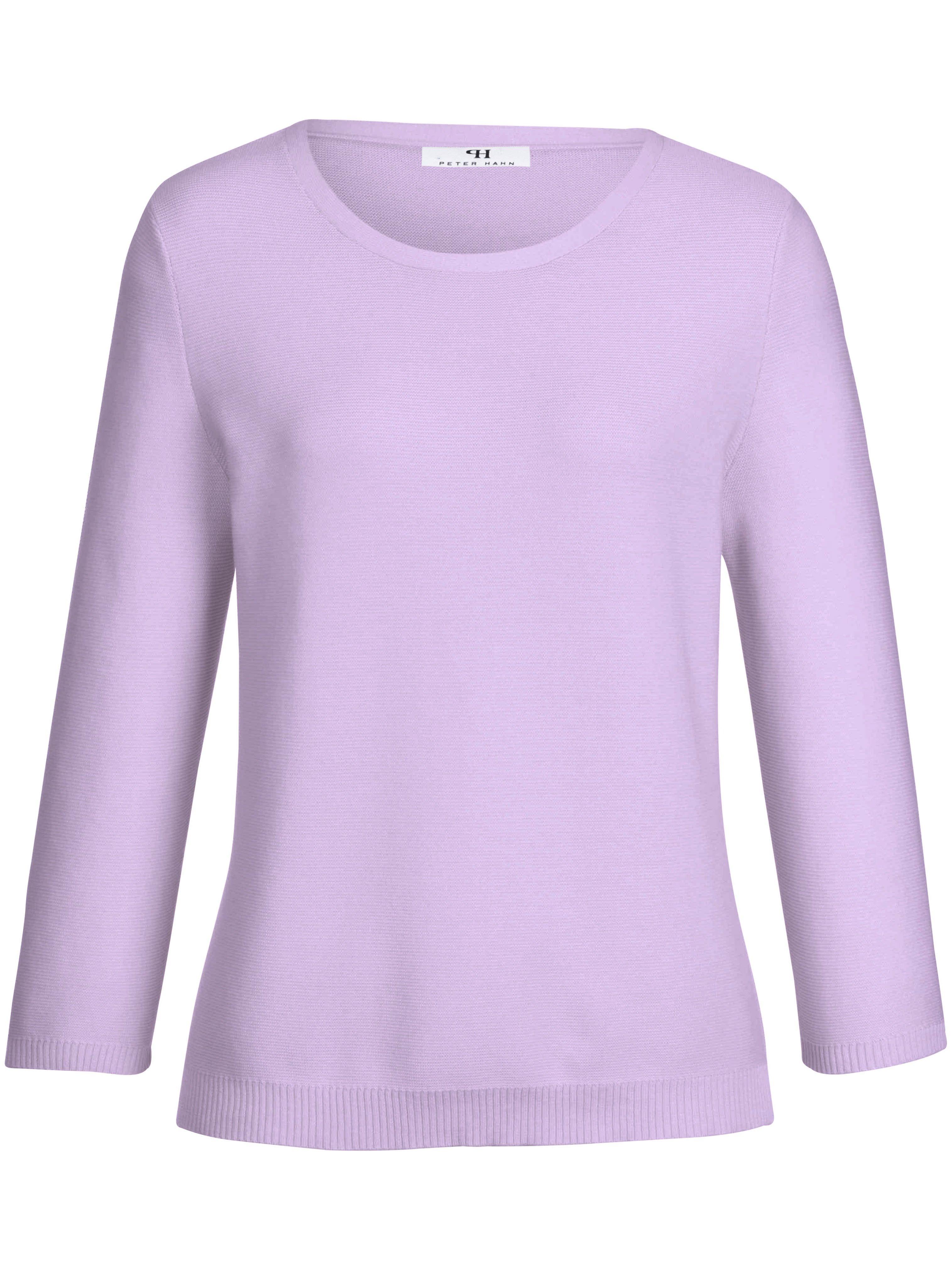 Rundhals-Pullover 3/4-Arm aus 100% SUPIMA®-Bau Peter Hahn lila günstig online kaufen
