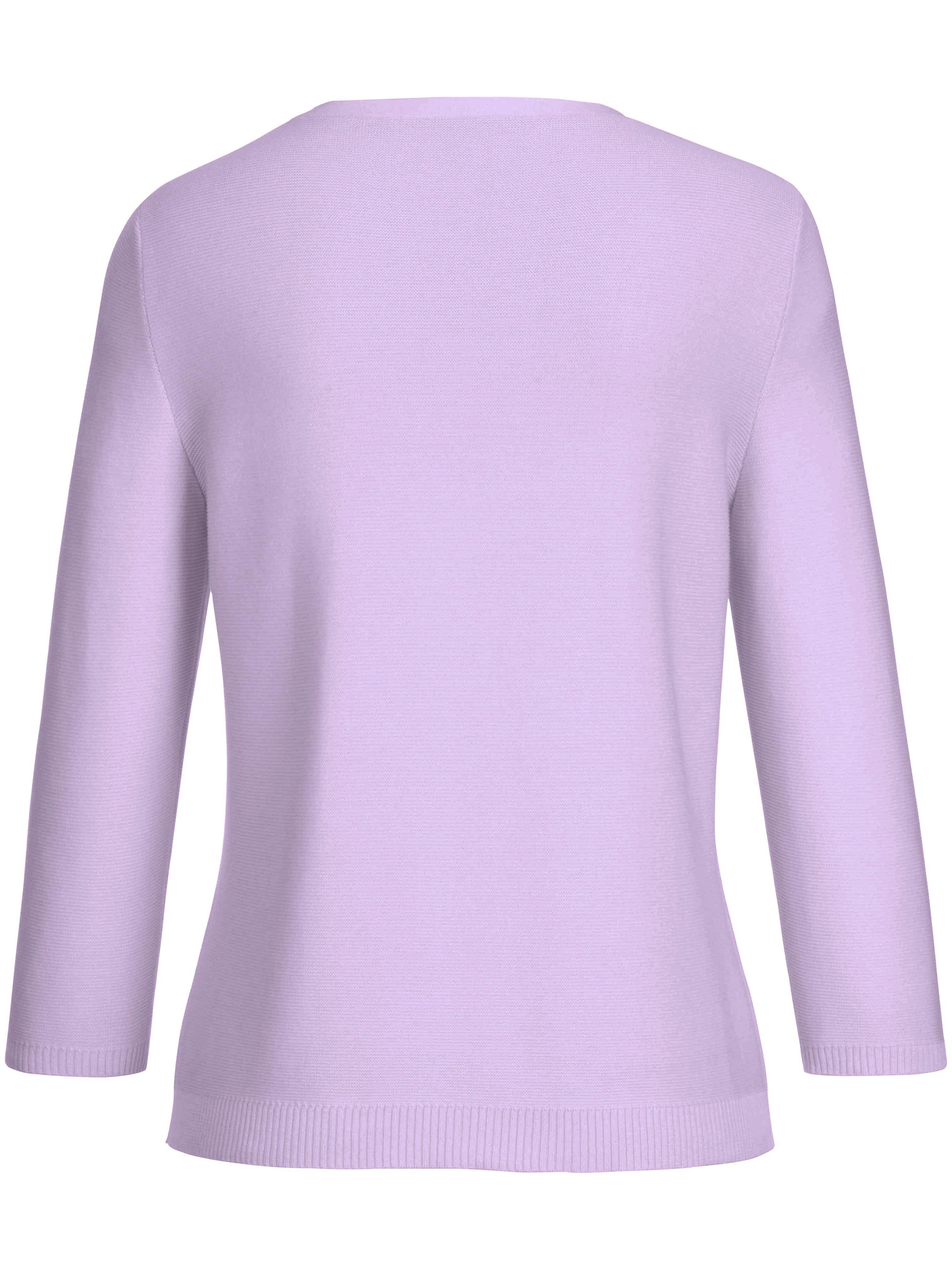 Thumbnail - Rundhals-Pullover 3/4-Arm aus 100% SUPIMA®-Bau Peter Hahn lila