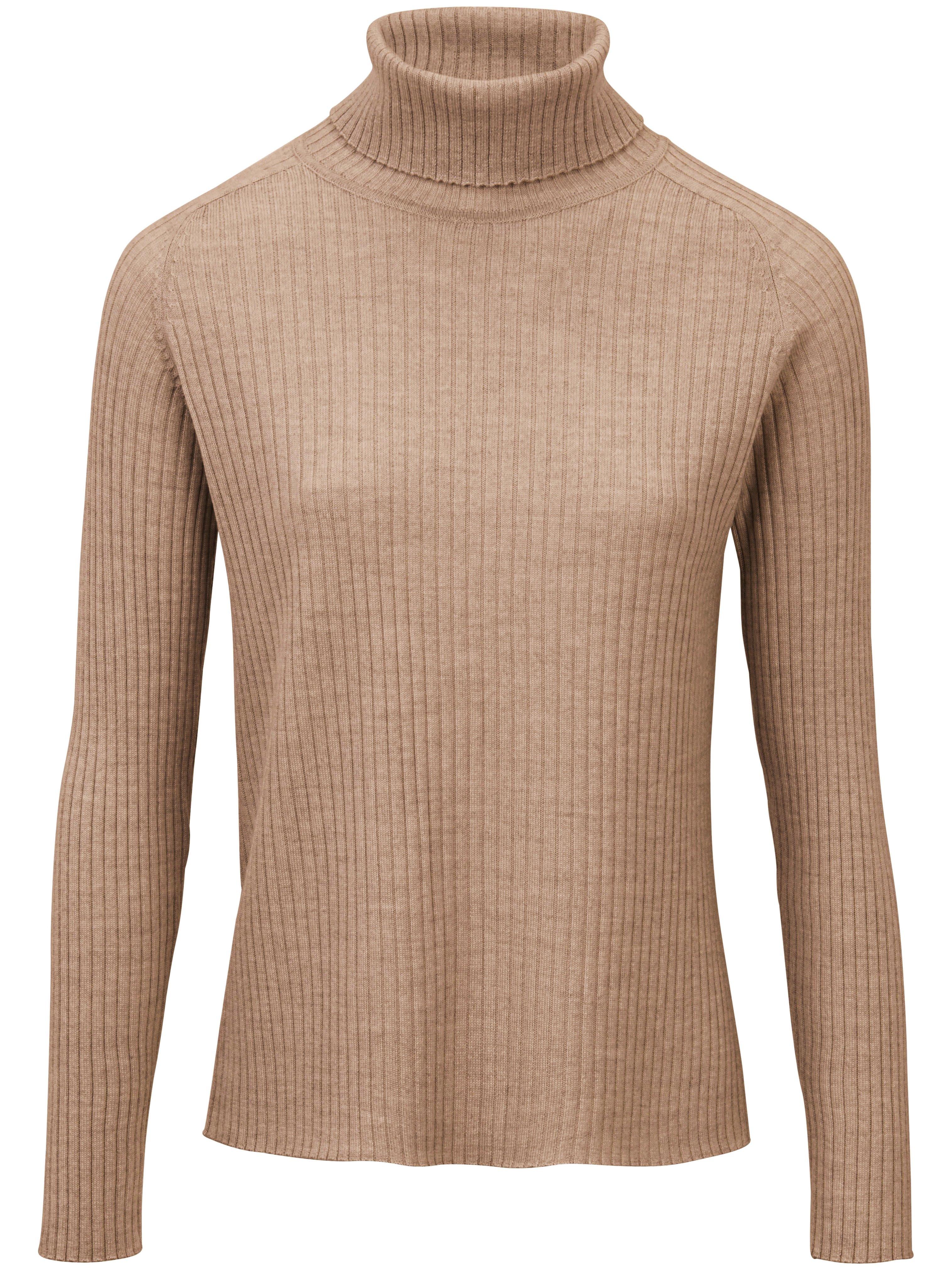 Rollkragen-Pullover aus 100% Schurwolle-Merino Peter Hahn braun günstig online kaufen