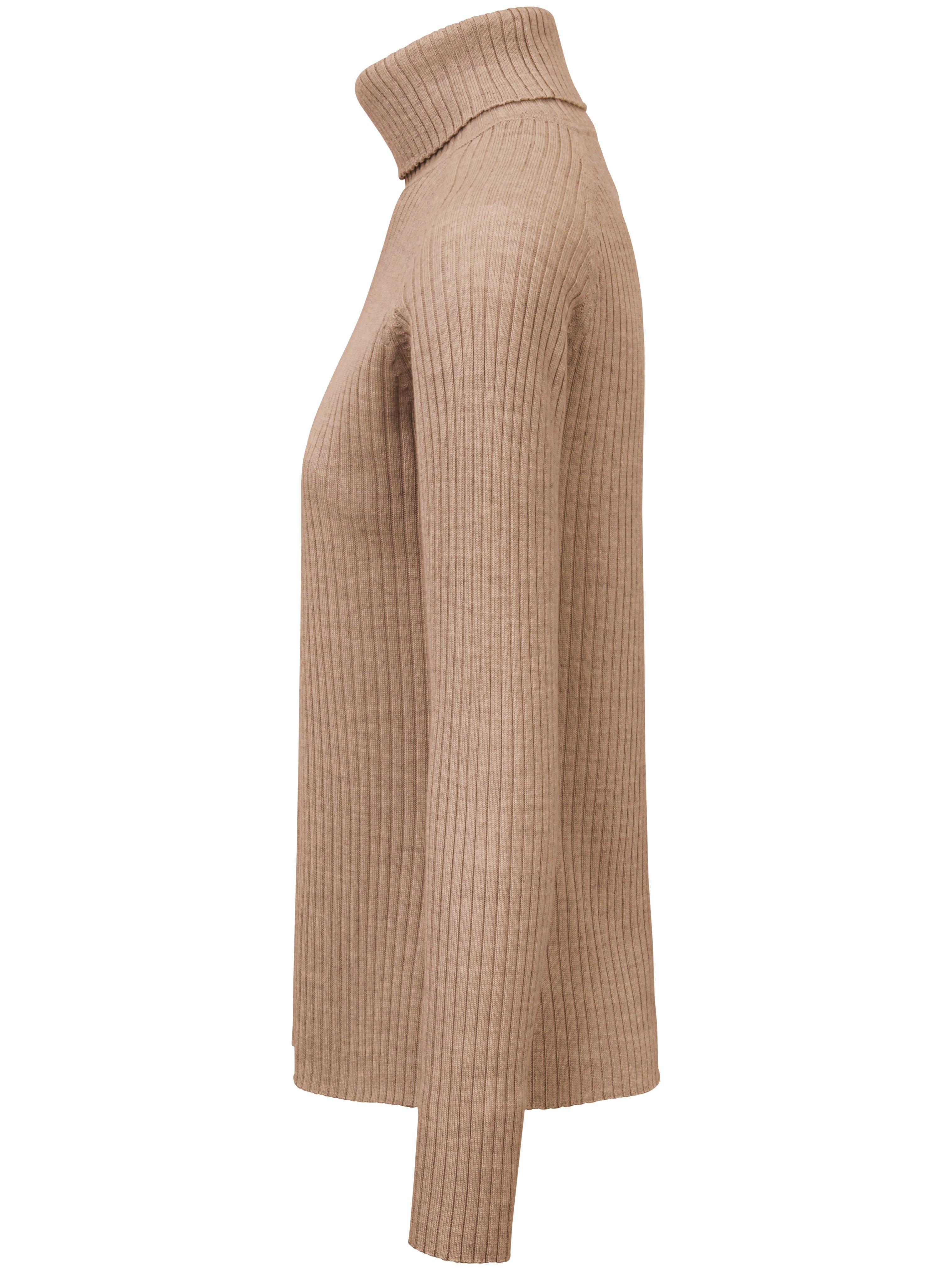 Thumbnail - Rollkragen-Pullover aus 100% Schurwolle-Merino Peter Hahn braun