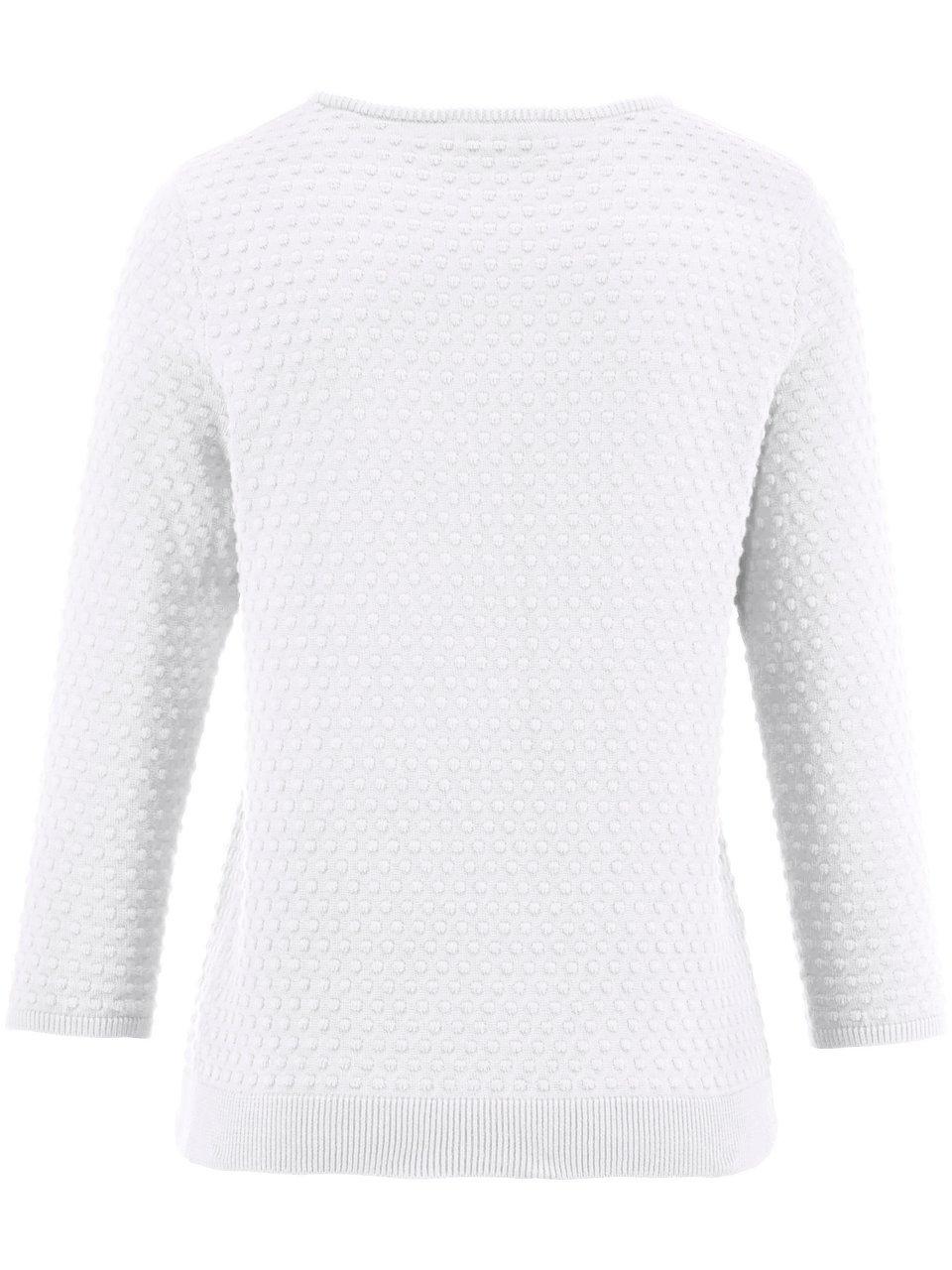 Thumbnail - Rundhals-Pullover aus 100% SUPIMA®-Baumwolle Peter Hahn weiss
