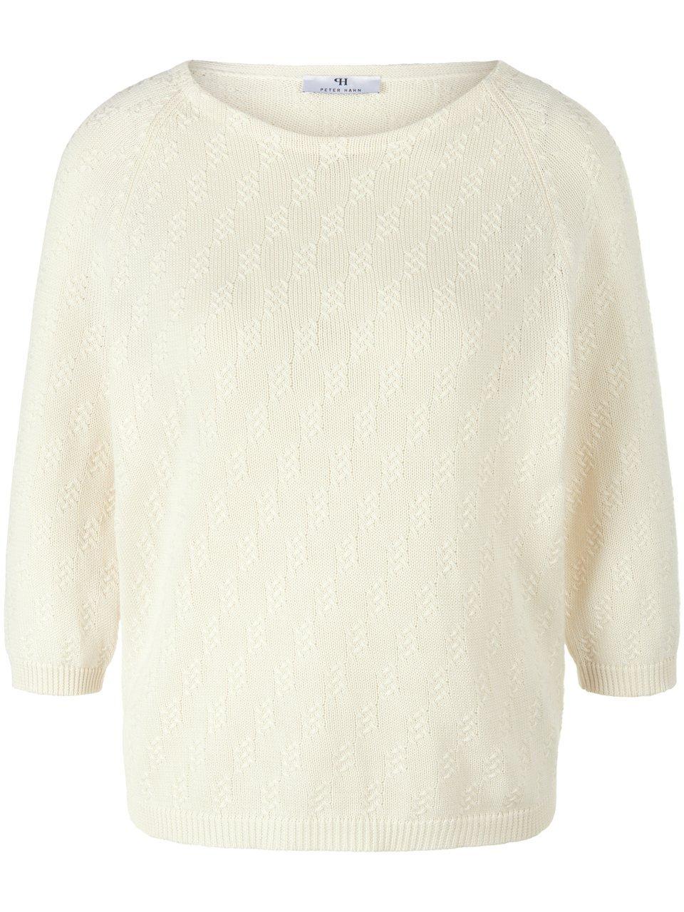 Rundhals-Pullover aus 100% SUPIMA®-Baumwolle Peter Hahn weiss günstig online kaufen