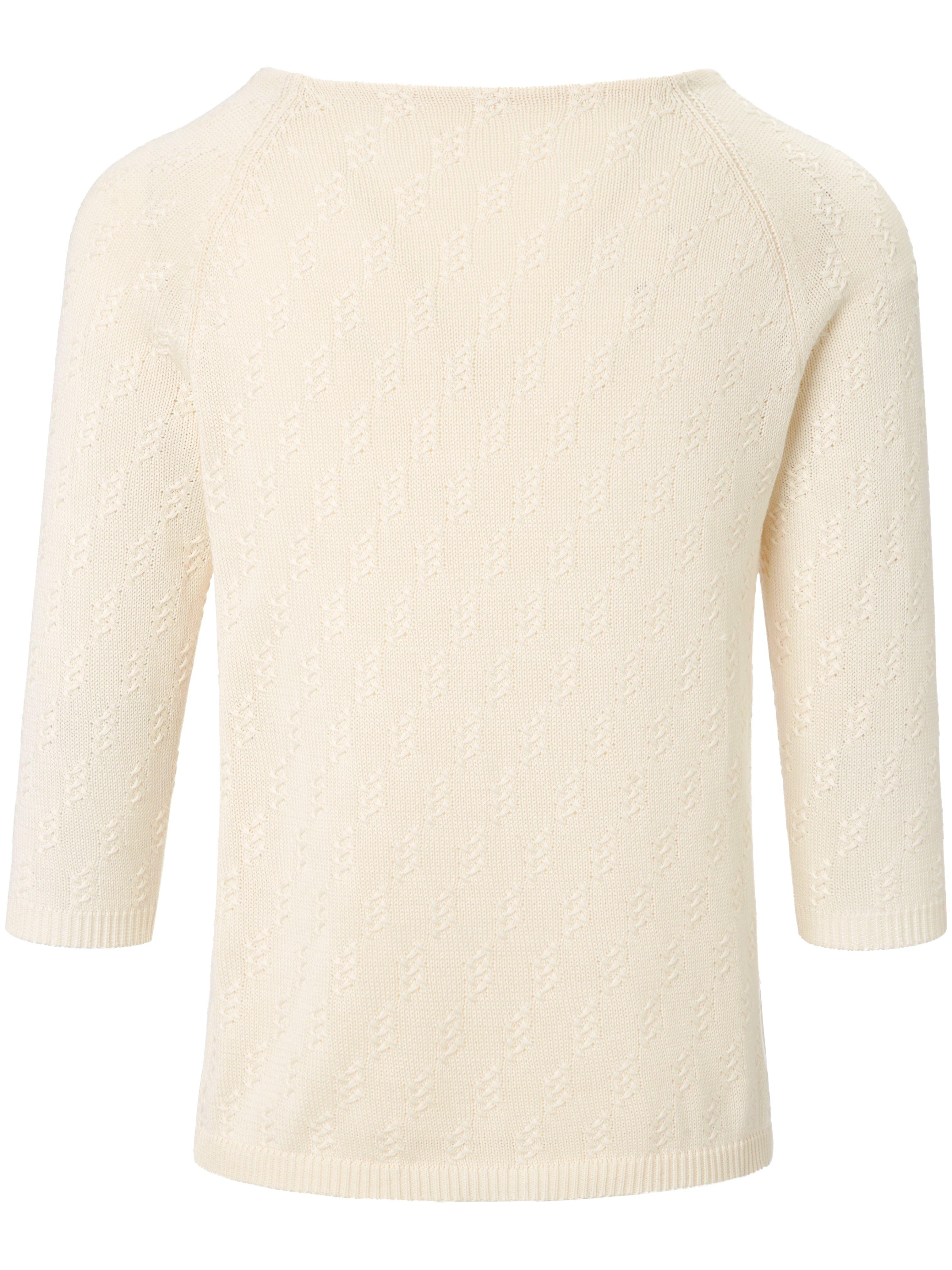 Thumbnail - Rundhals-Pullover aus 100% SUPIMA®-Baumwolle Peter Hahn weiss