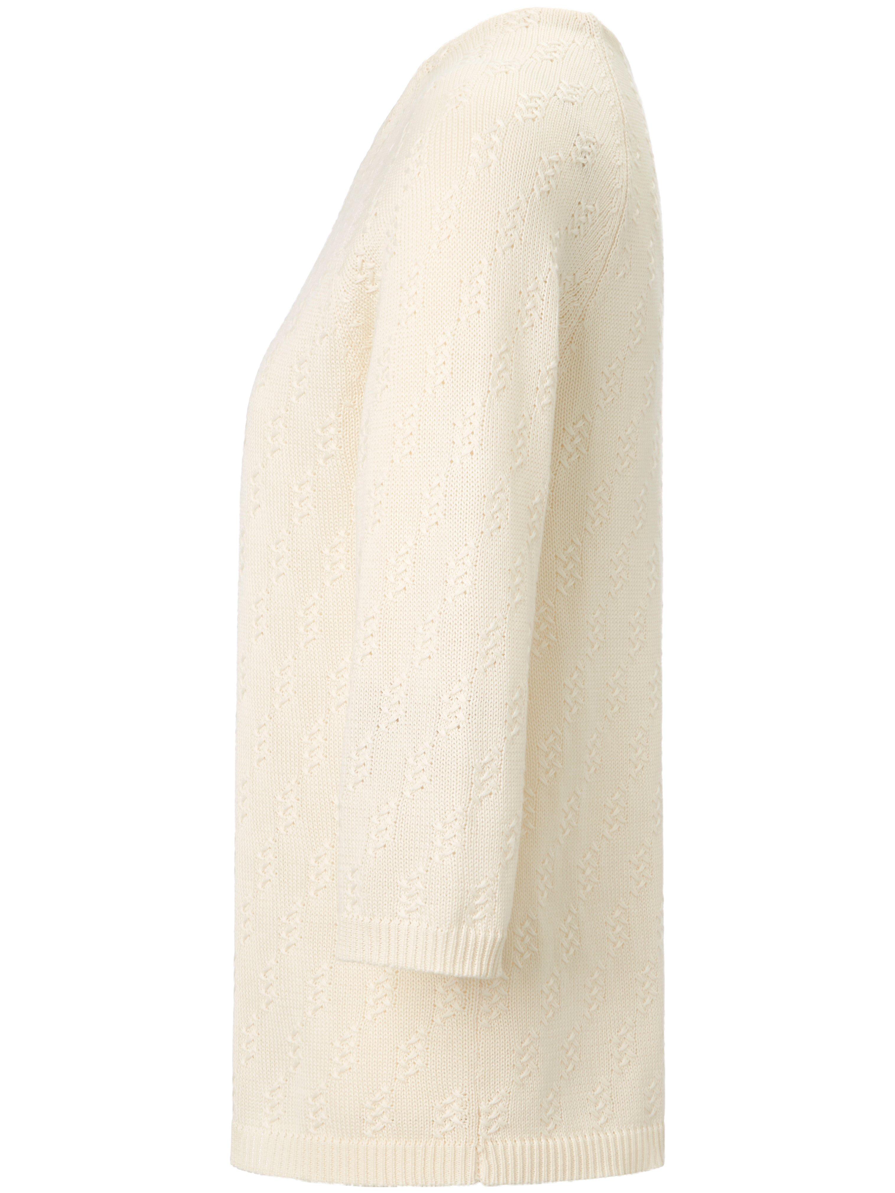 Thumbnail - Rundhals-Pullover aus 100% SUPIMA®-Baumwolle Peter Hahn weiss