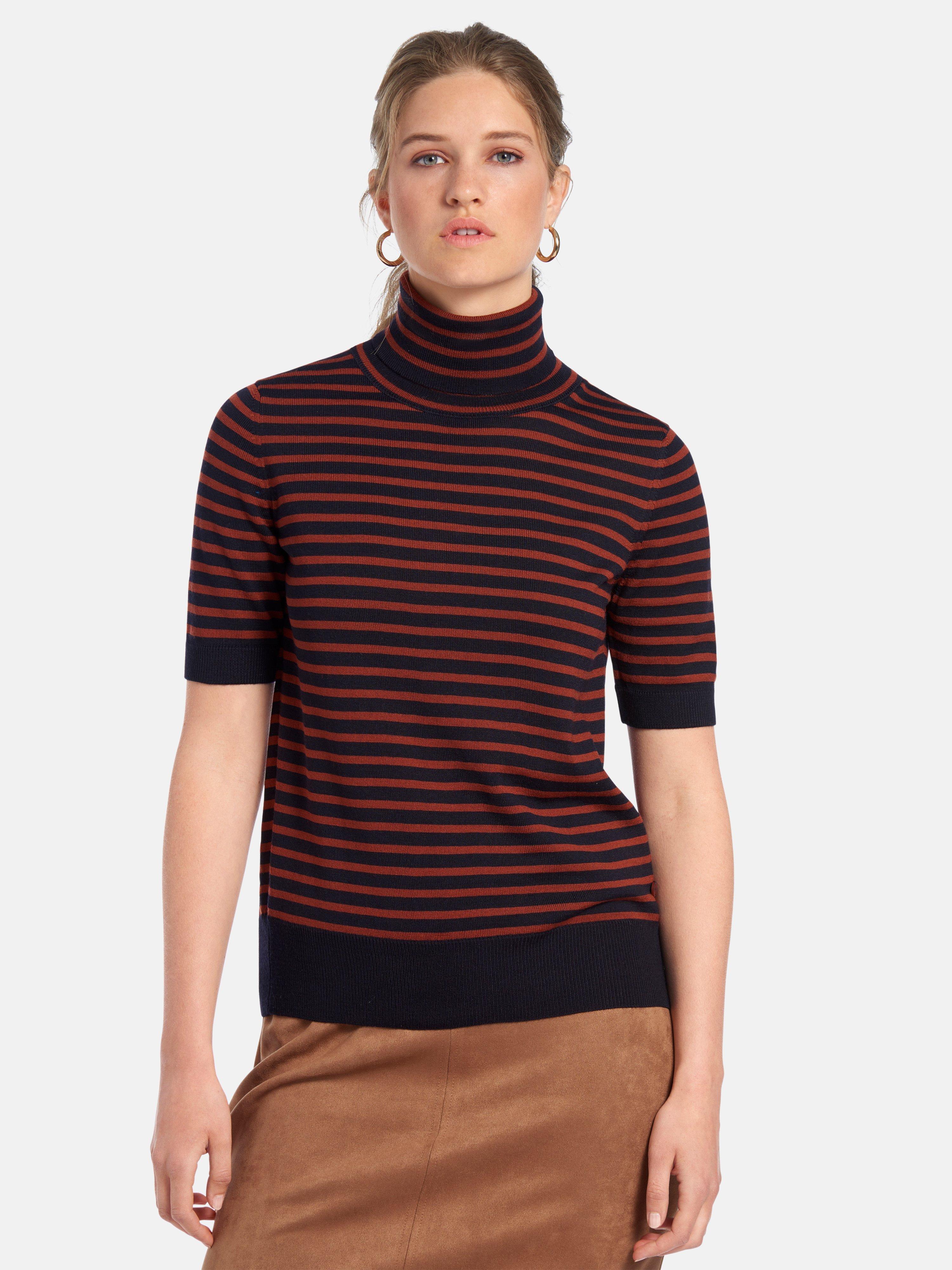 roll neck short sleeve jumper
