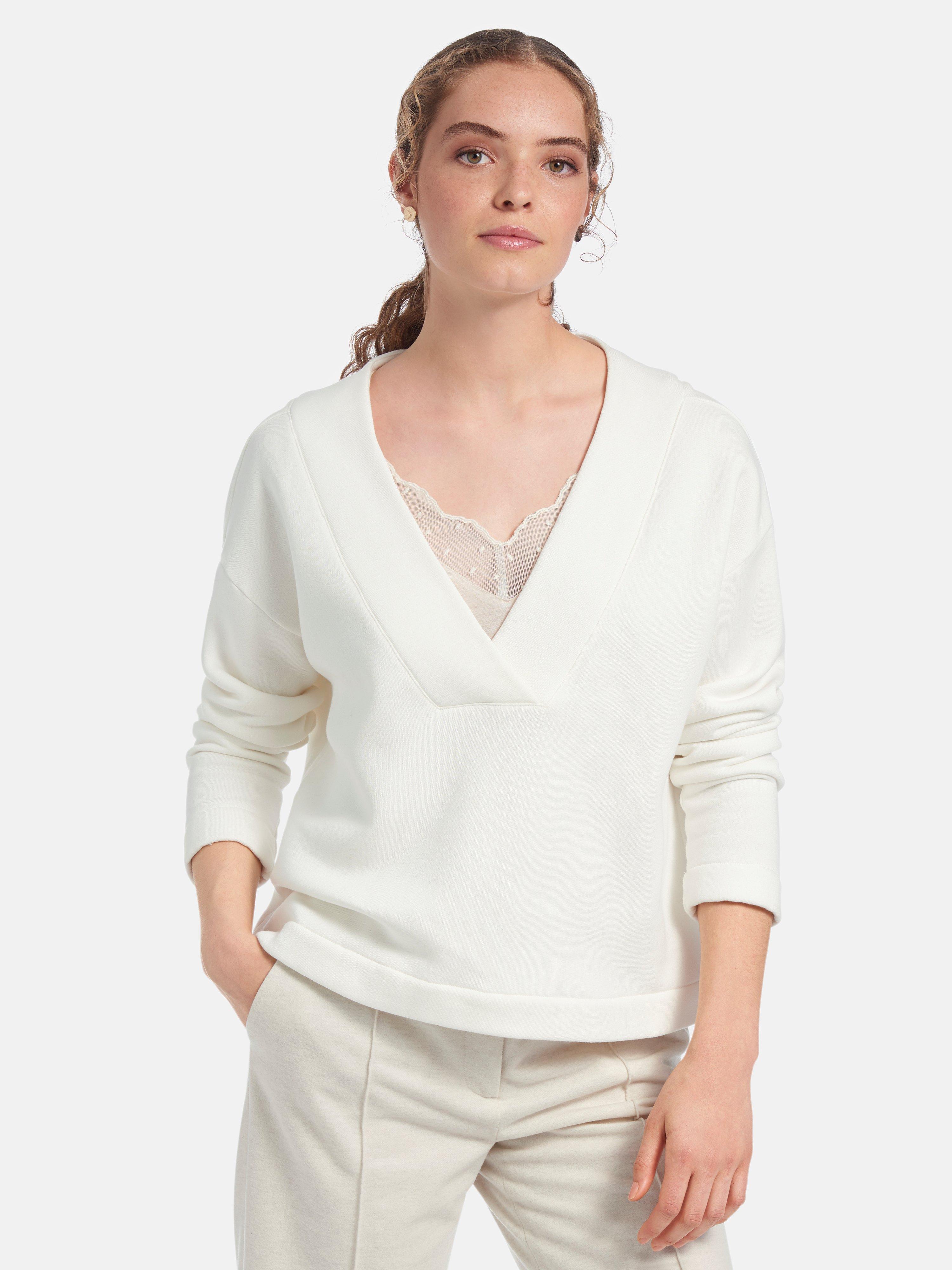 Lanius - Sweatshirt met lange mouwen en V-hals
