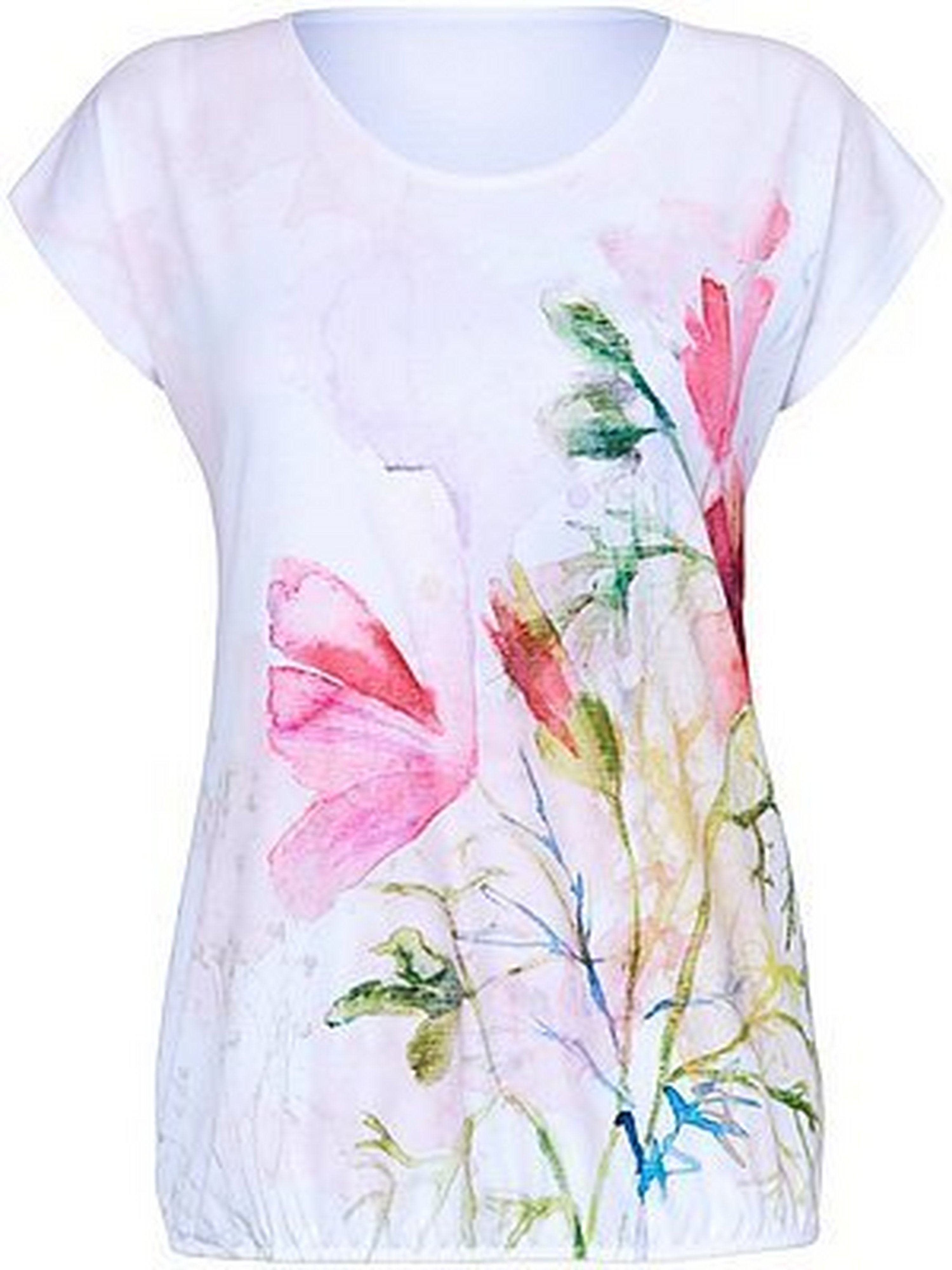 Le T-shirt confortable à imprimé floral  Anna Aura blanc