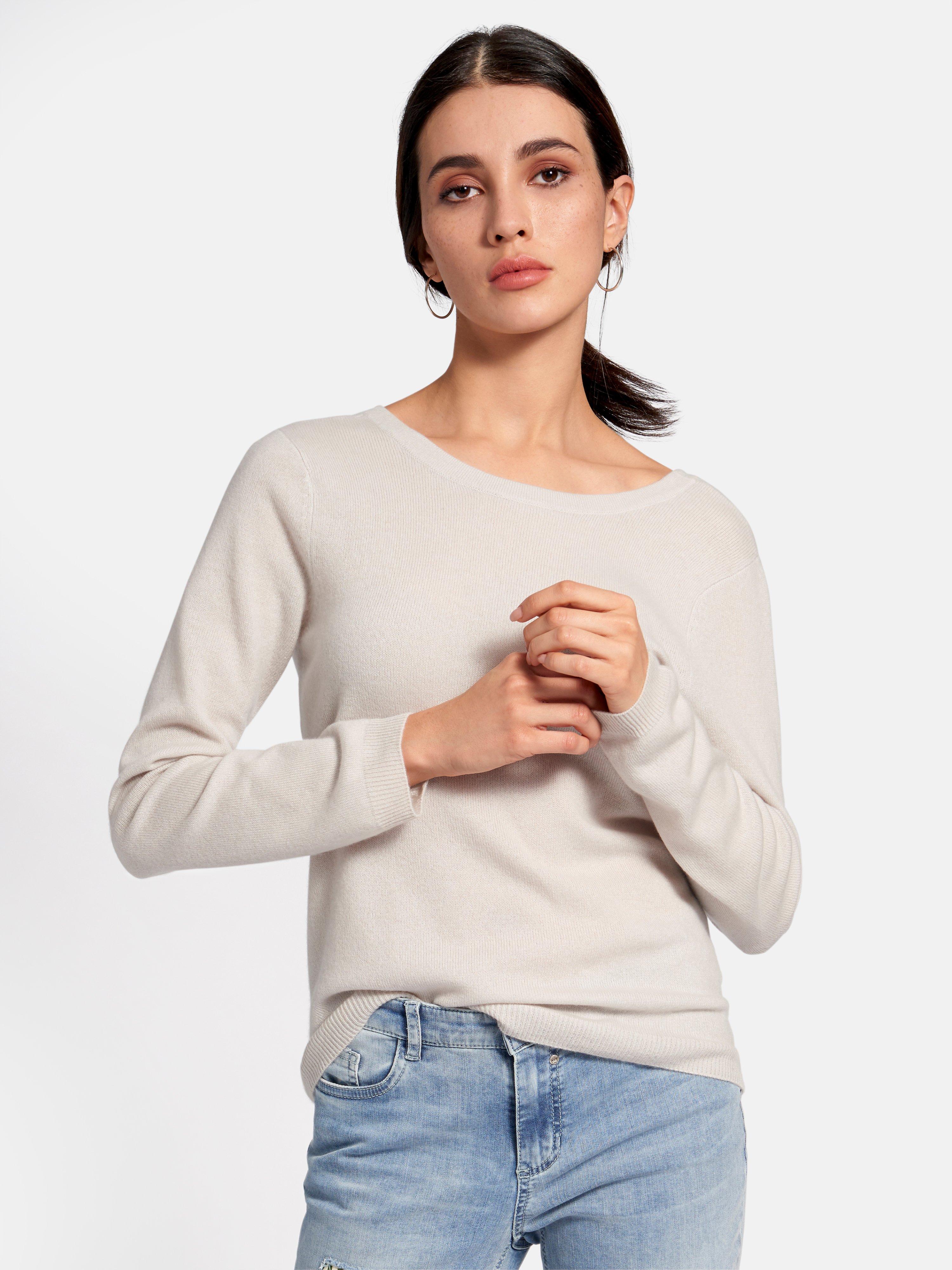 Peter Hahn Cashmere - Trui van 100% kasjmier met ronde hals