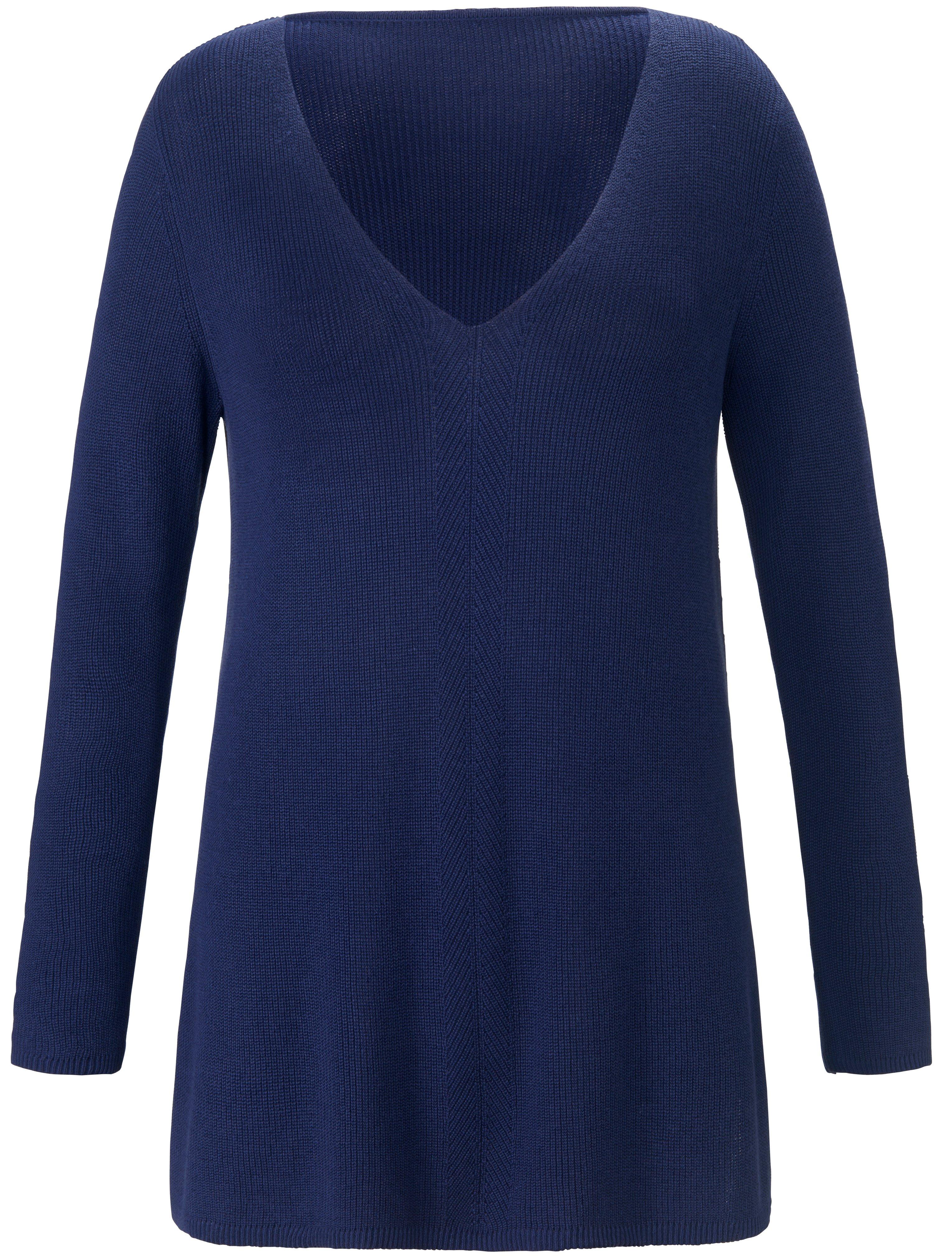 Thumbnail - Anna Aura - V-Pullover, blau, Gr. 52 / XXL - Baumwolle